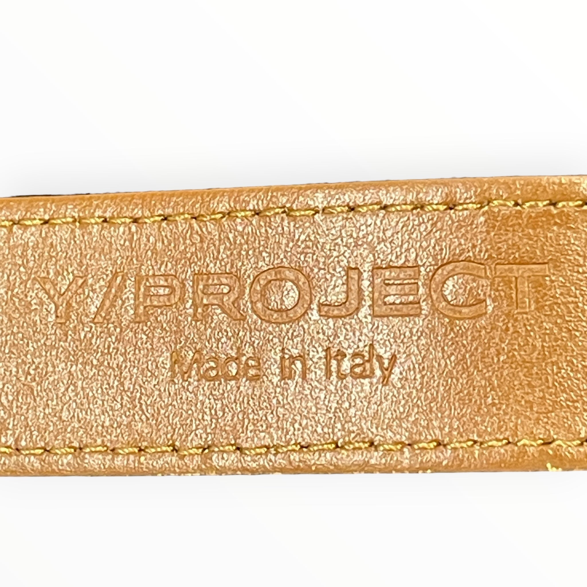 Y/PROJECT/Belt/Leather/BLK/DOUBLE 2 TONE BELT view 2