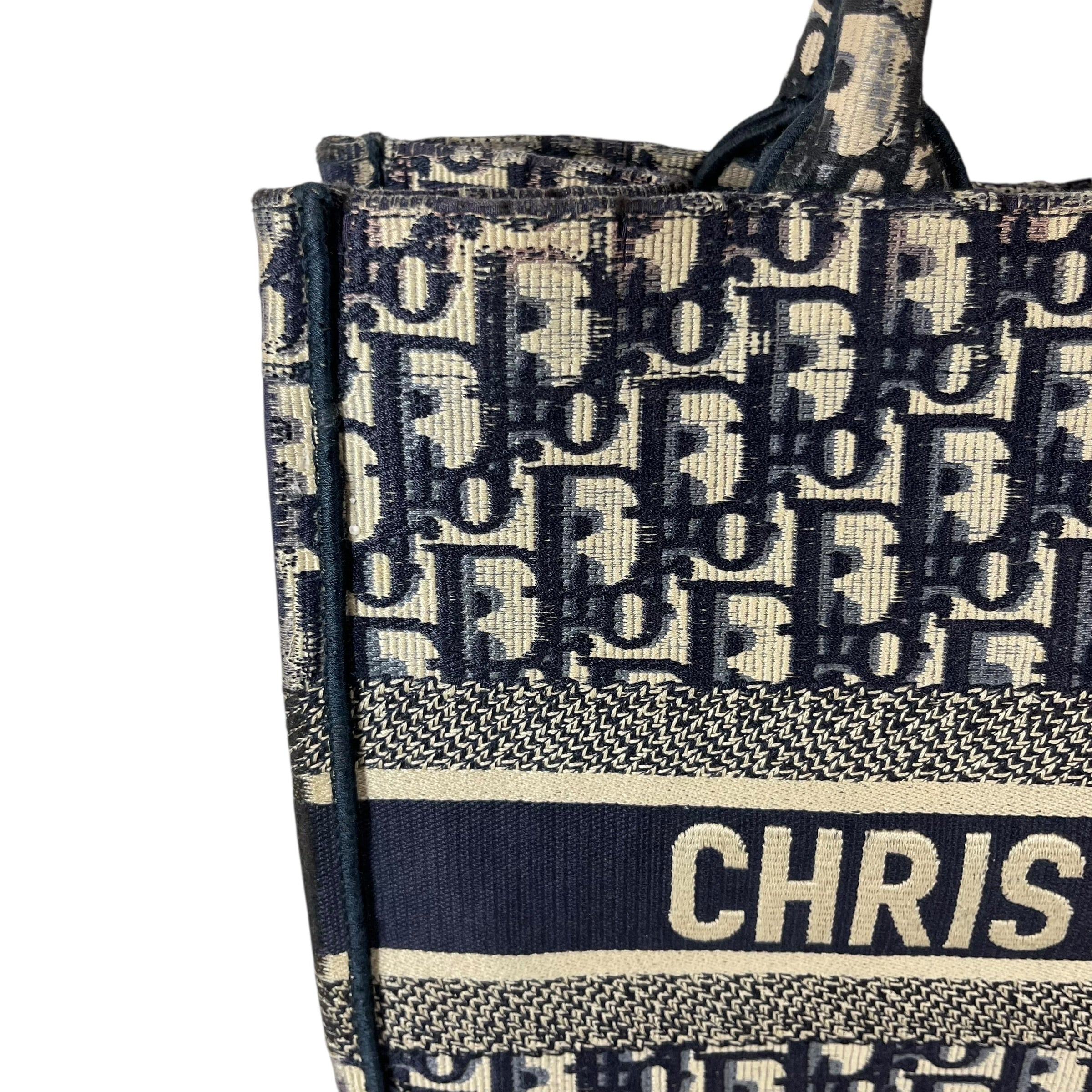 Christian Dior/Tote Bag/Monogram/Leather/NVY/BOOK TOTE view 6