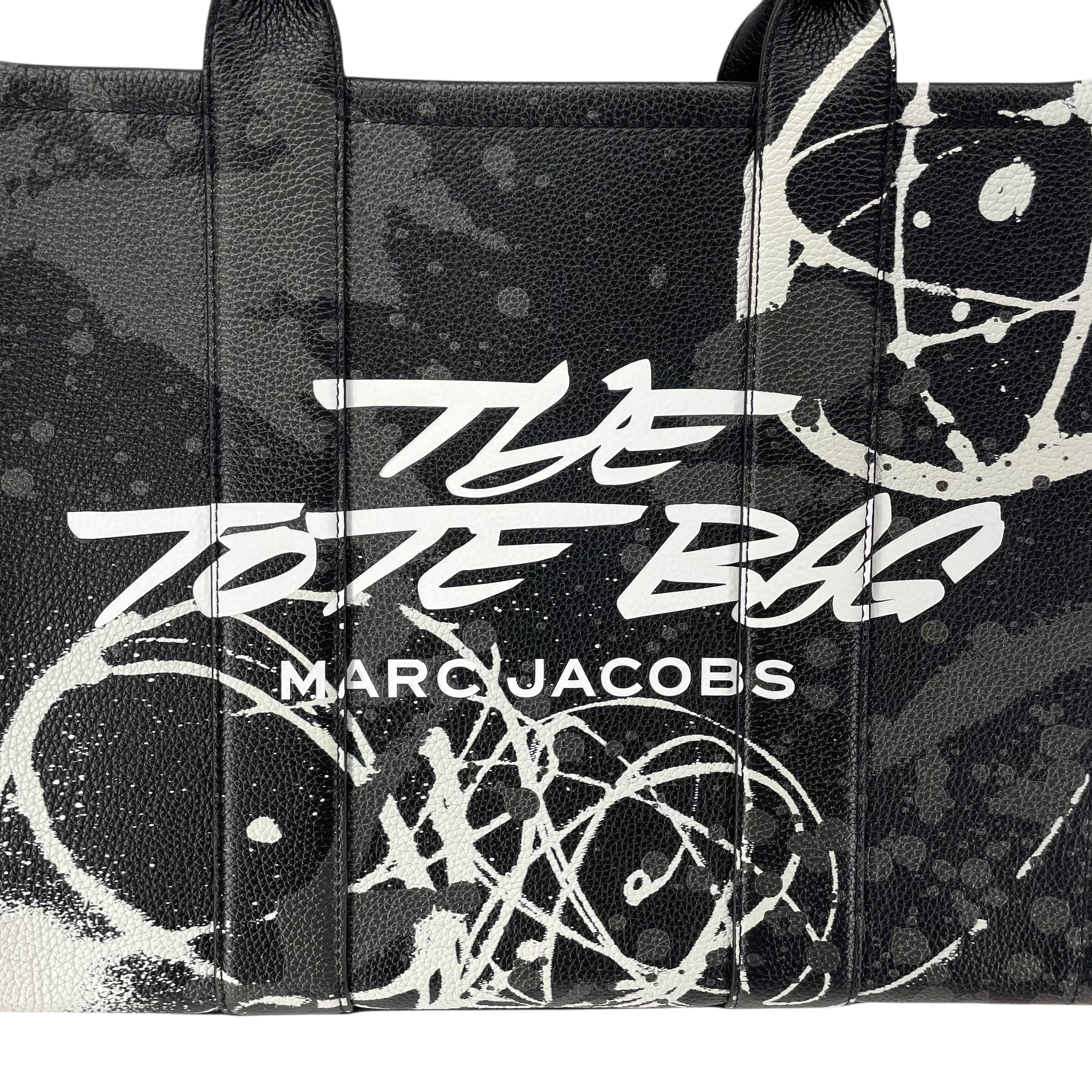 MARC JACOBS/FUTURA/Tote Bag/All Over Print/Leather/BLK/SPRAY PAINT ALL OVER THE TOTE view 7