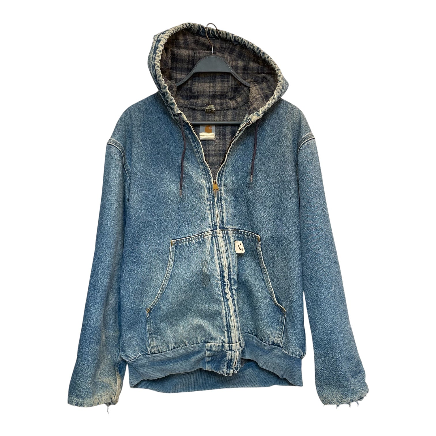 Carhartt/Denim Jkt/Denim/BLU/HOODED DENIM WORK JACKET view 1