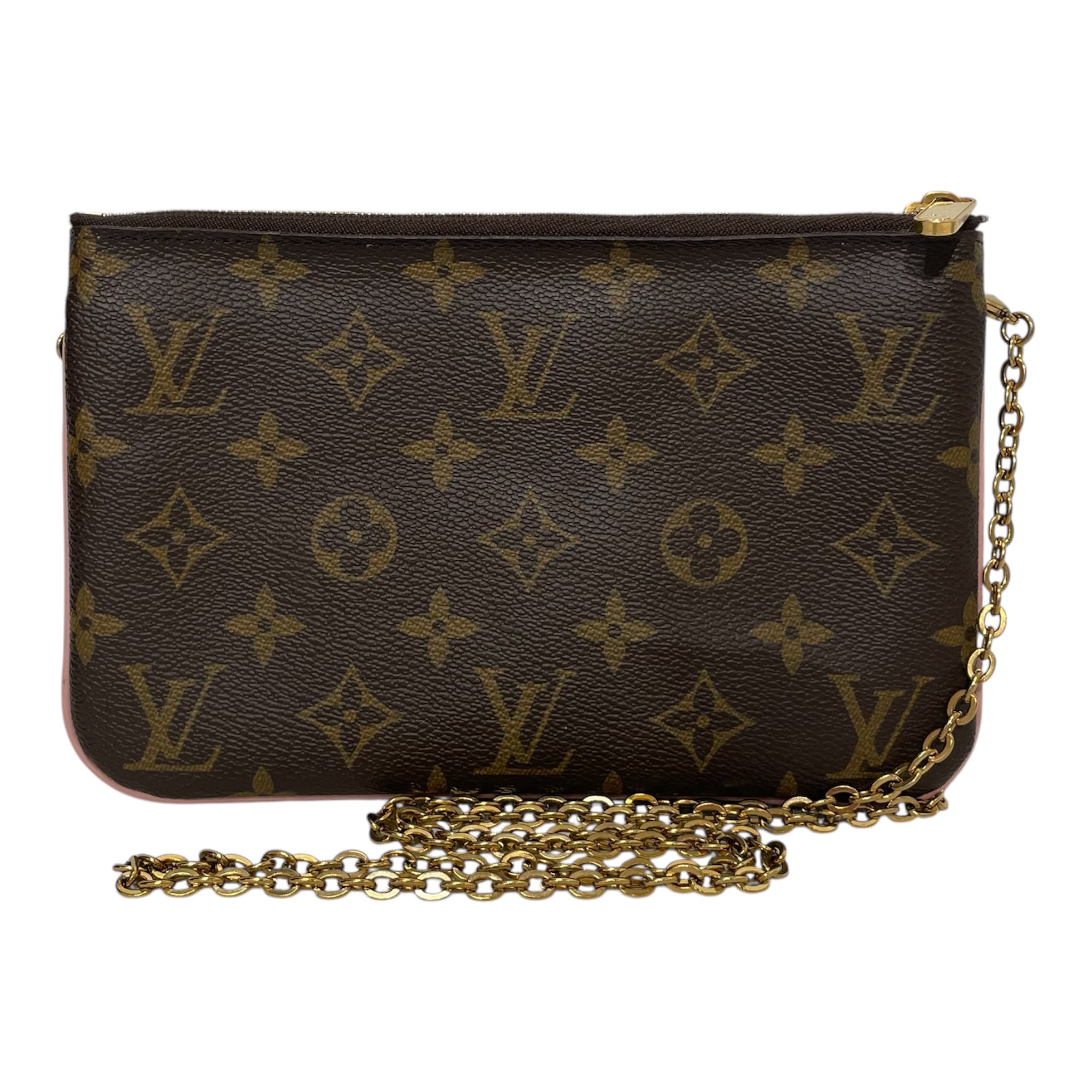 LOUIS VUITTON/Cross Body Bag/Monogram/Leather/BRW/double zip pochette 2020 view 2
