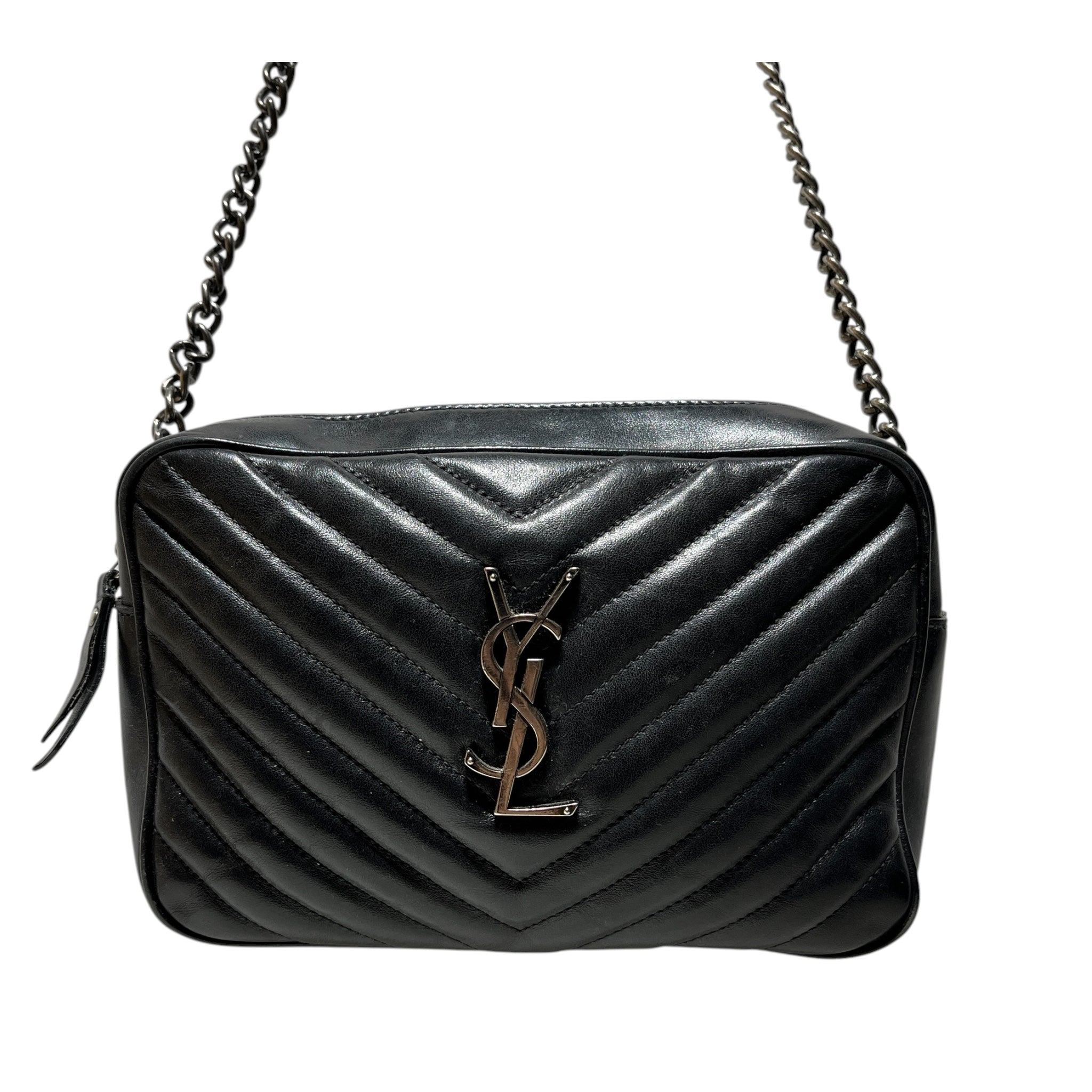 YVES SAINT LAURENT/Cross Body Bag/Leather/BLK/Quilted Leather Bag view 3