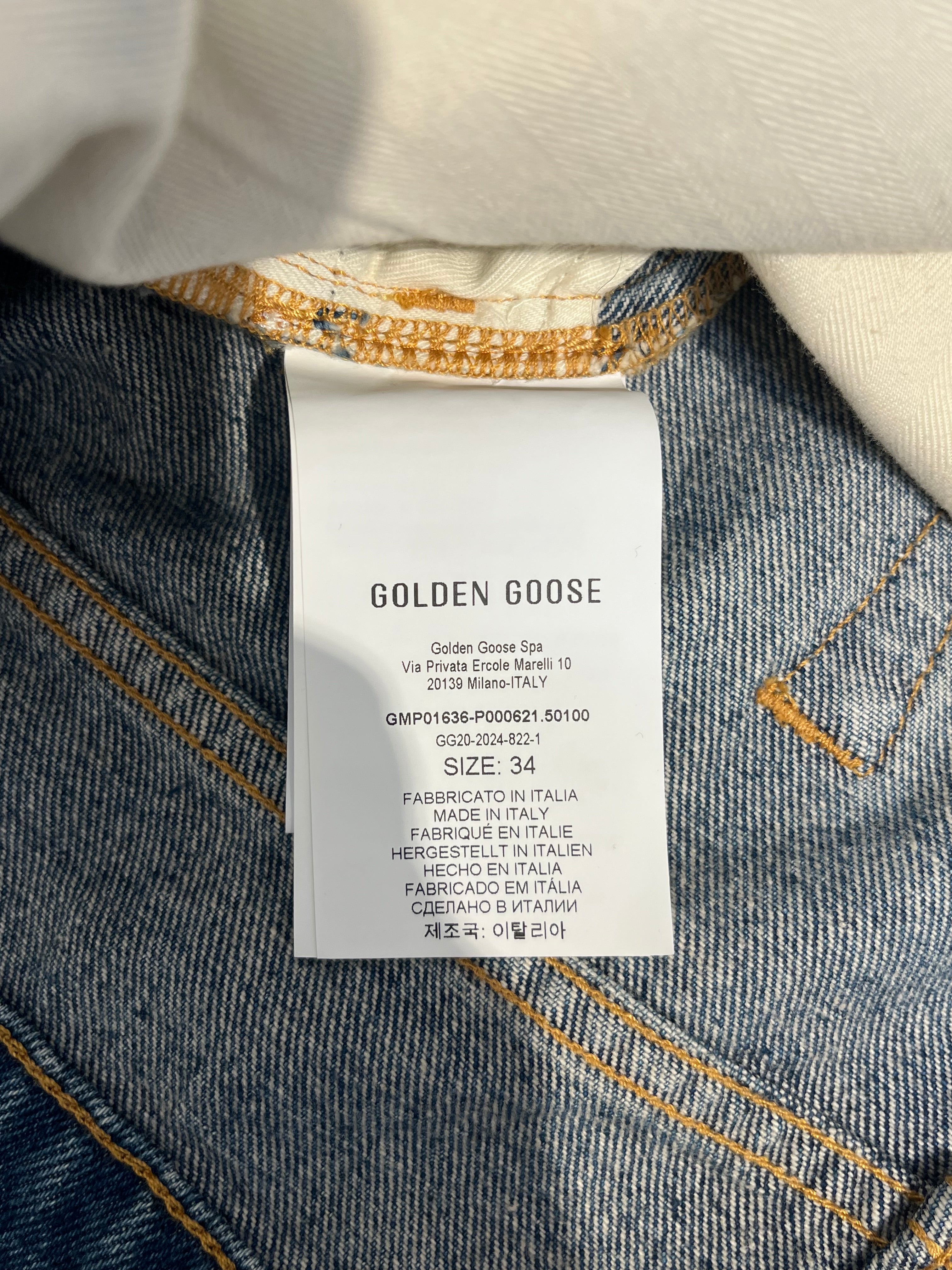 GOLDEN GOOSE/Pants/34/Cotton/BLU/Button Fly/GOLD HRDWR- view 4