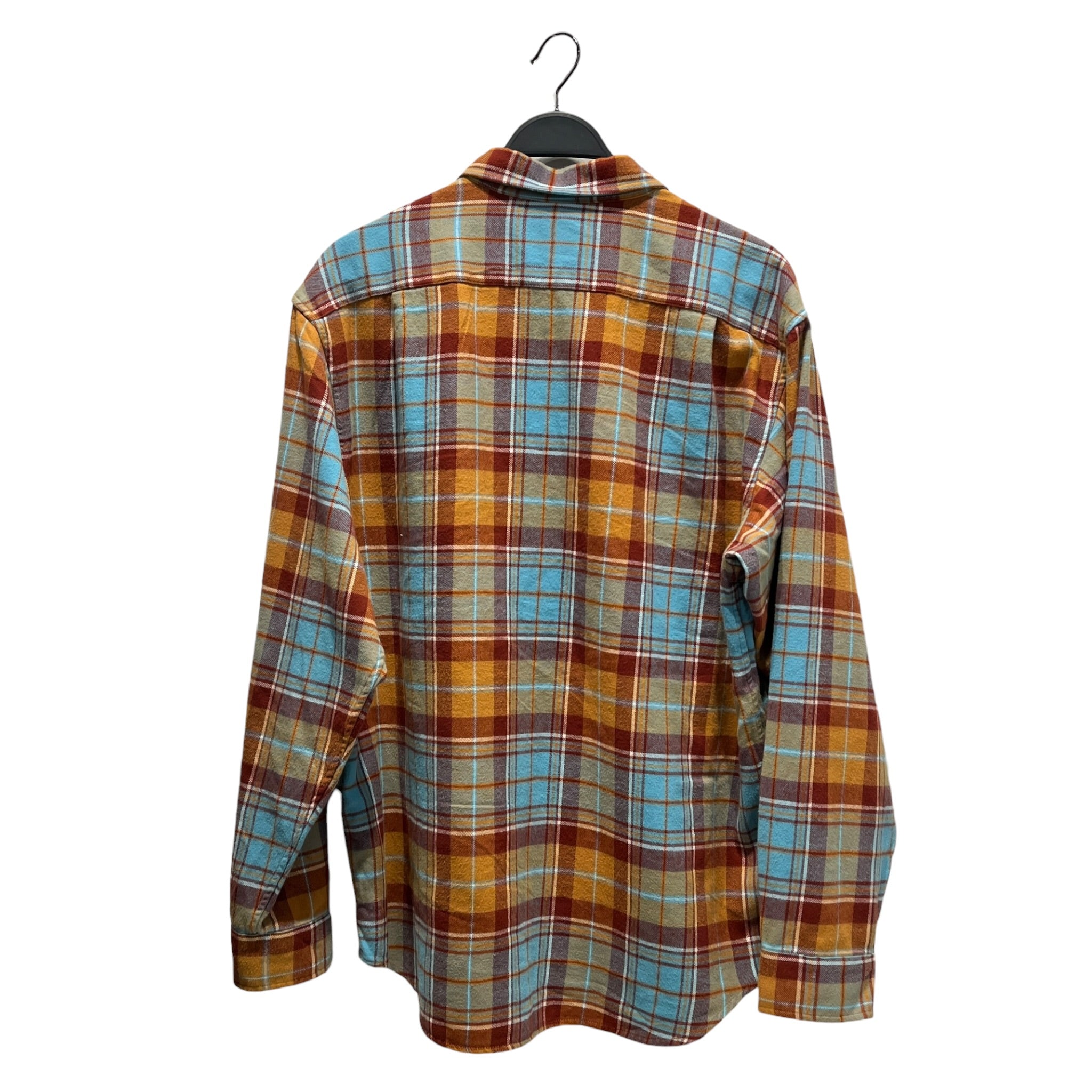 Supreme/Flannel Shirt/L/Cotton/MLT/Plaid/BLUE/ ORANGE view 2