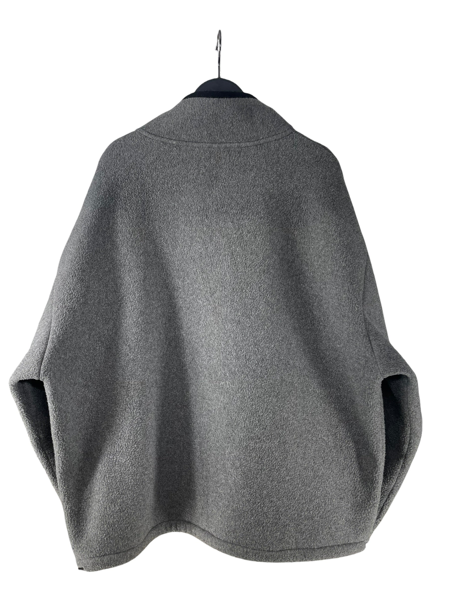 MIU MIU/Fleece Jkt/L/Polyester/GRY/WHITE LOGO EMBROIDERED FLC JKT view 2