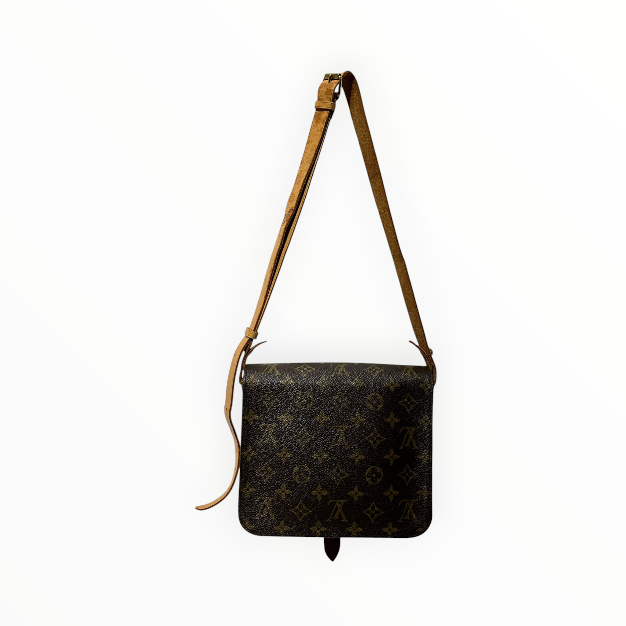LOUIS VUITTON/Cross Body Bag/All Over Print/Leather/BRW/cartouchiere view 2