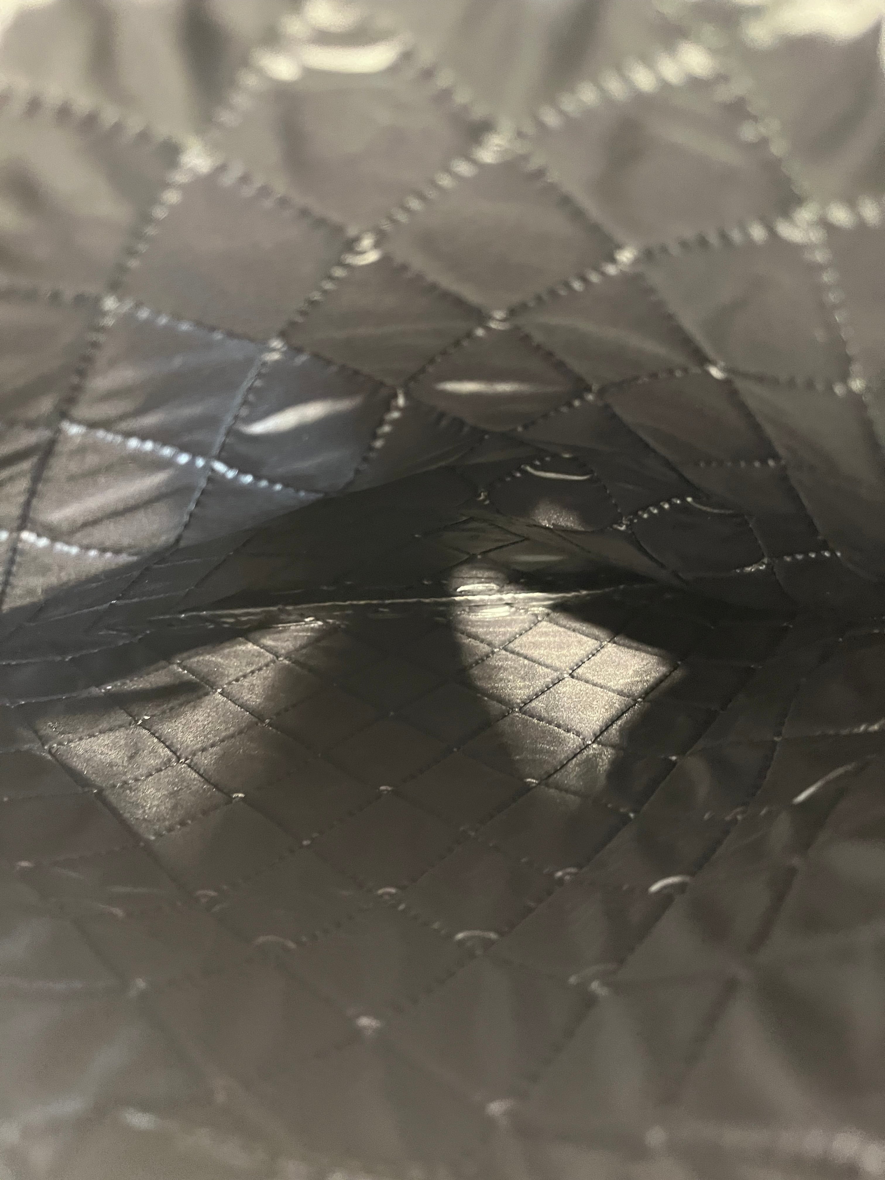 CHANEL/Clutch Bag/All Over Print/Leather/BLK/TWO TONE QUILTED FOLD OVER view 8