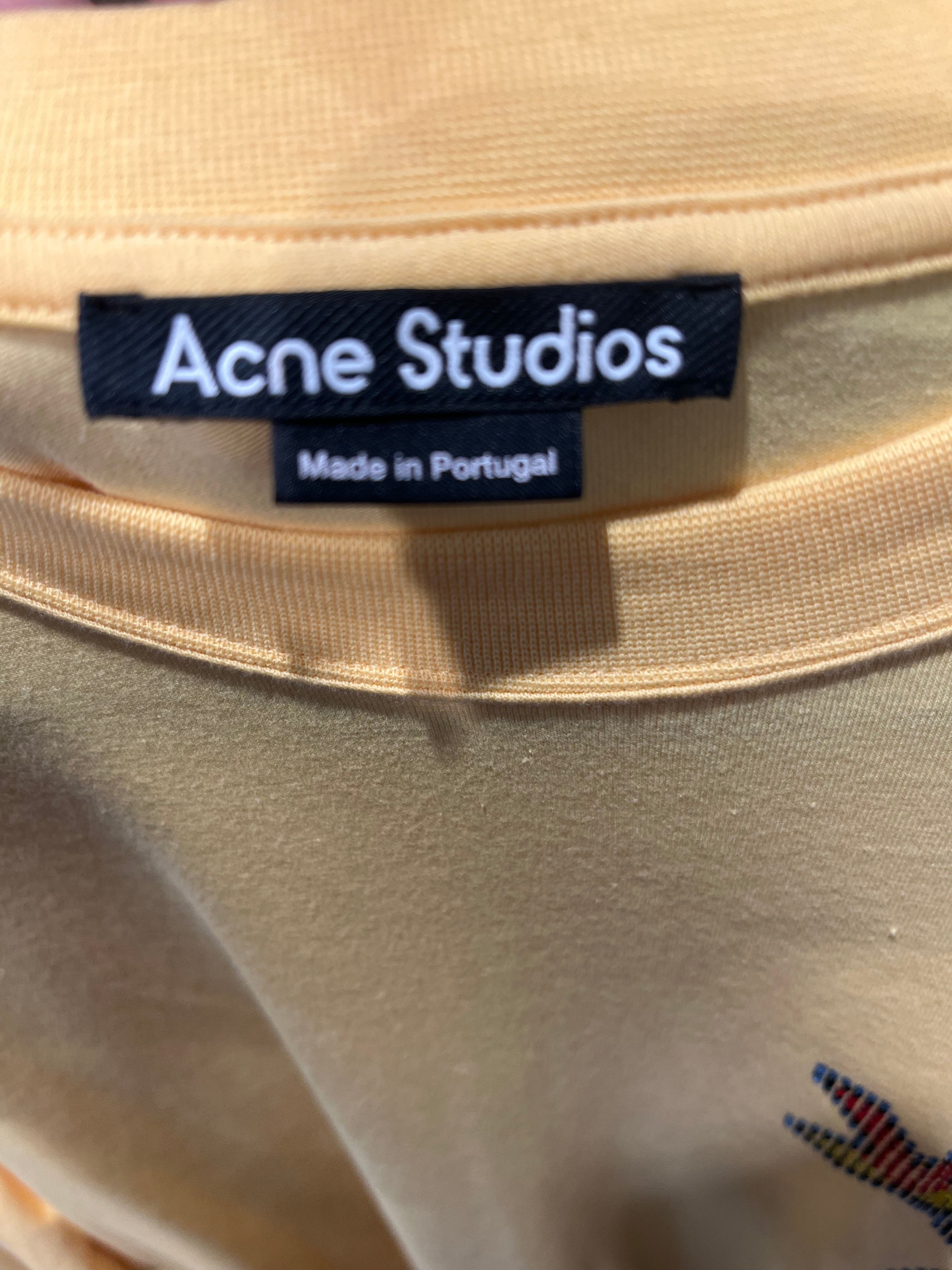 Acne Studios/LS T-Shirt/M/Cotton/YEL/XOXO GEMS view 4
