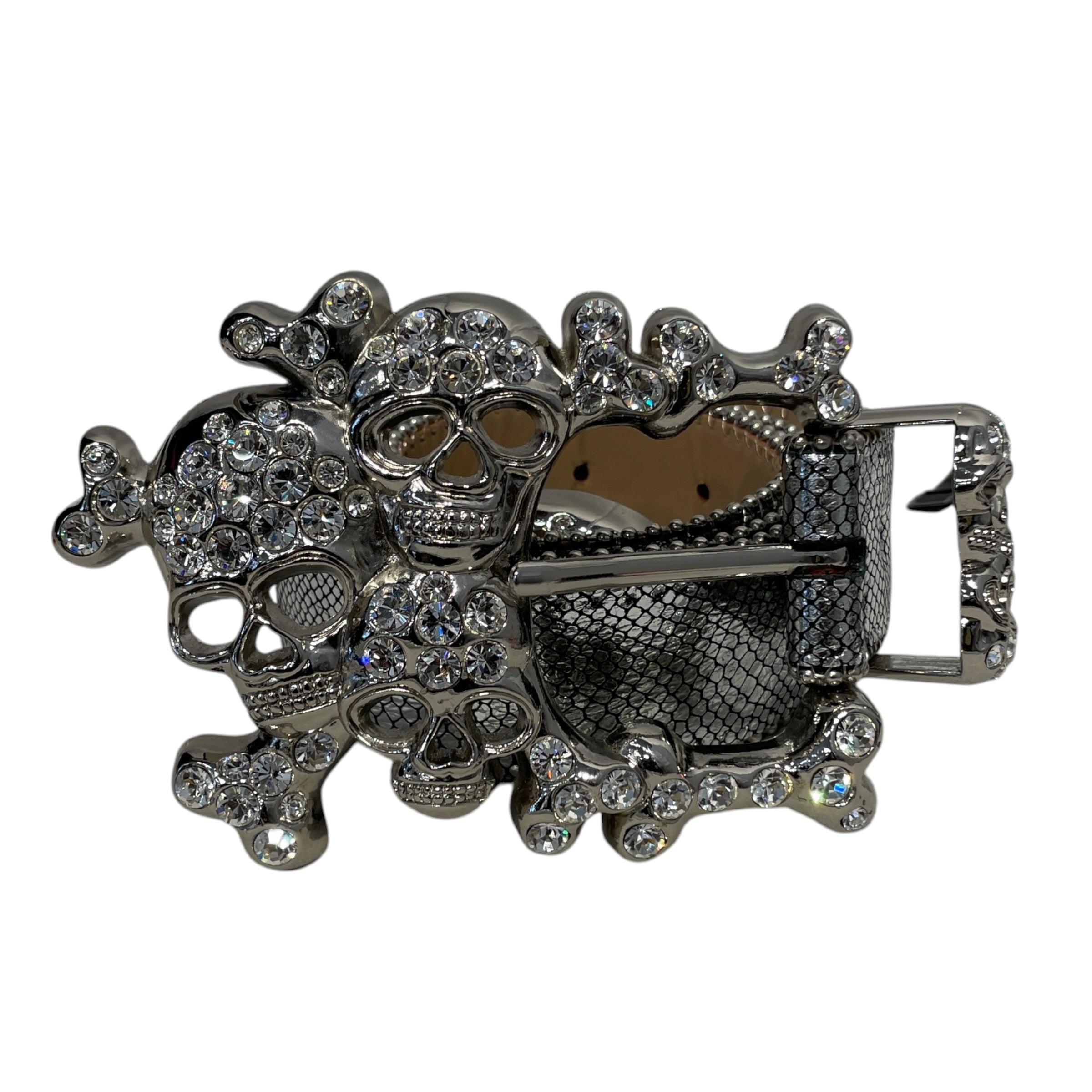 b.b.simon/Accessories/Leather/SLV/METALLIC/CRYSTALS/SKULLS view 1