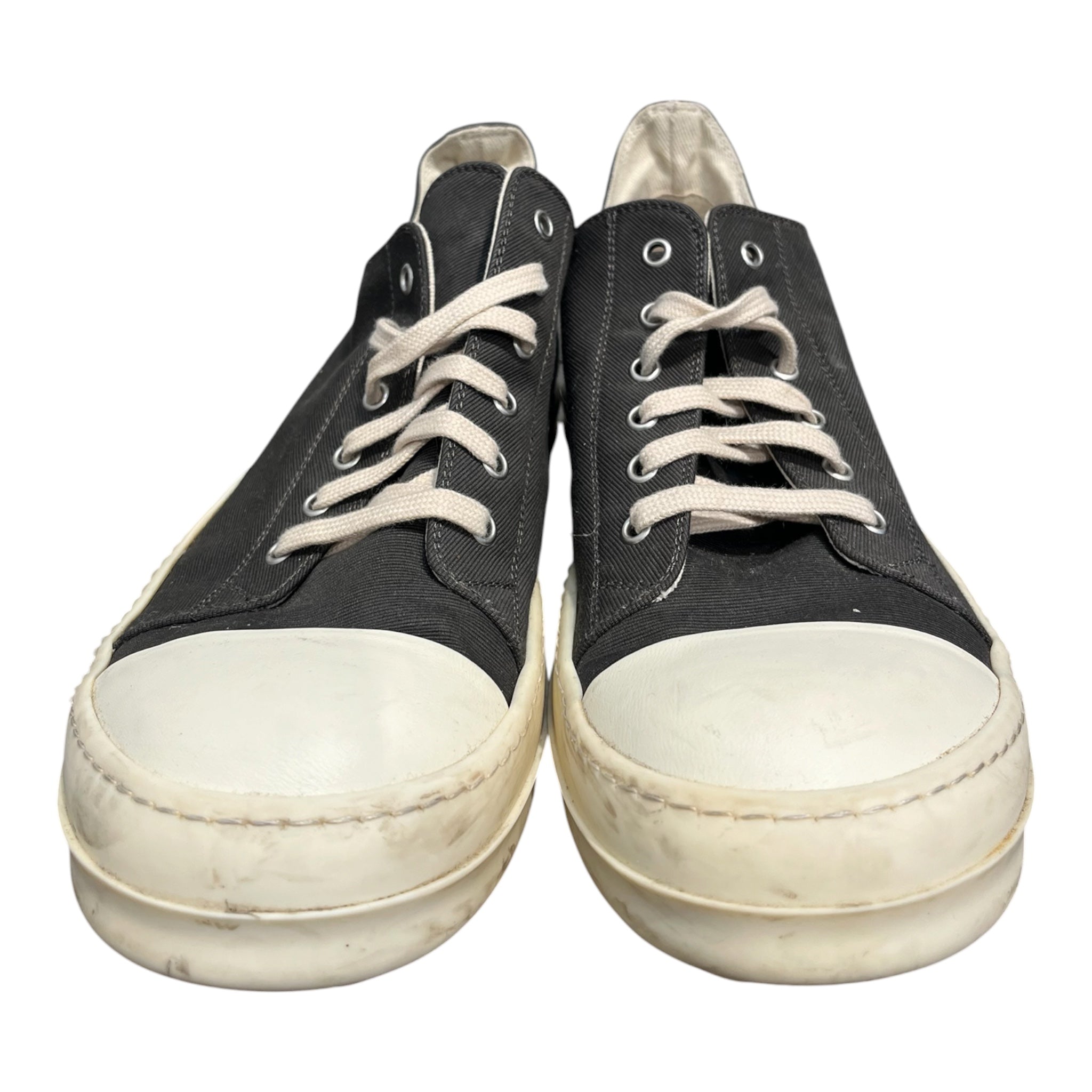 Rick Owens/Low-Sneakers/US 11/Cotton/GRY/RAMONE LOW TOP CANVAS view 2