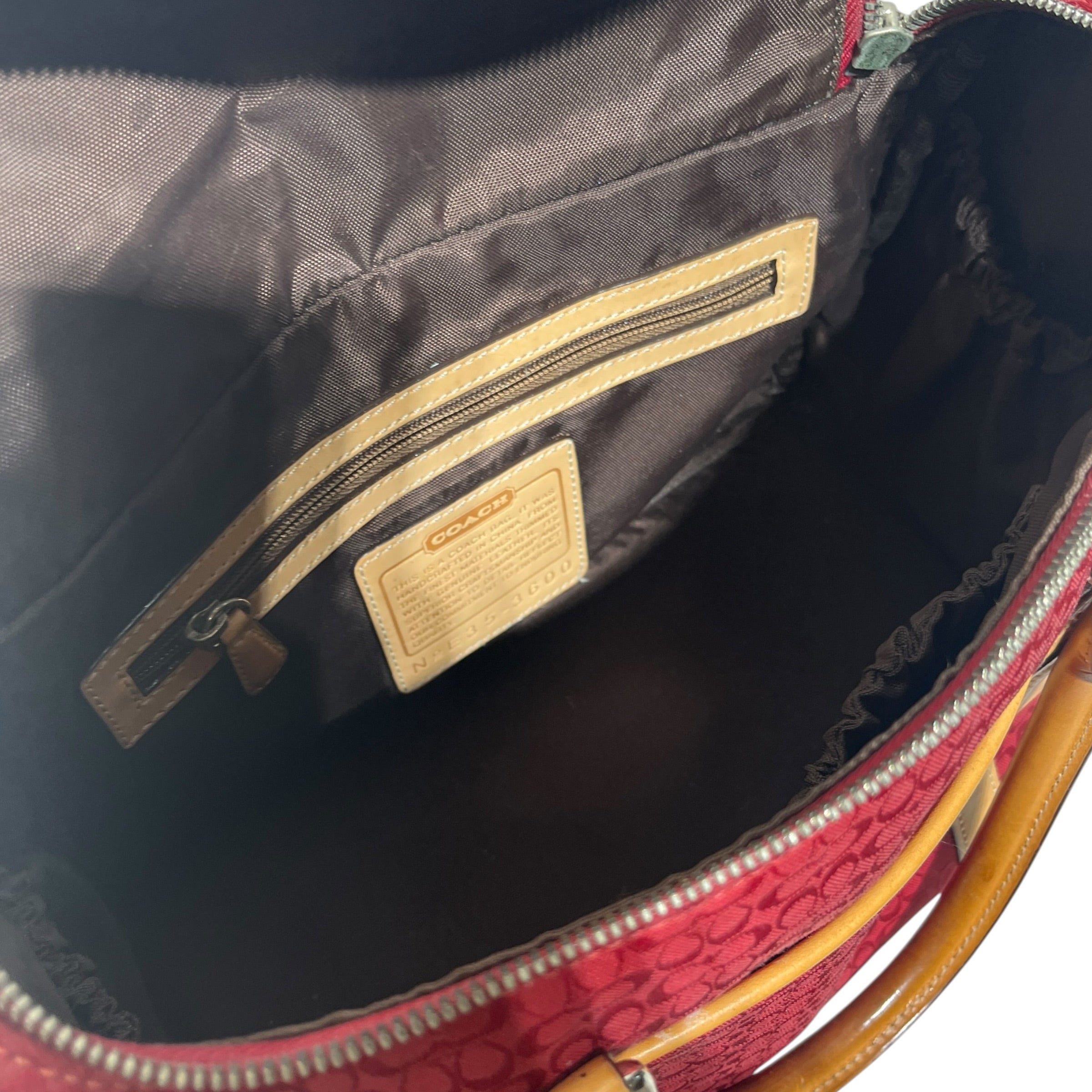 COACH/Boston Bag/Monogram/Cotton/RED/vintage red mini duffle view 4