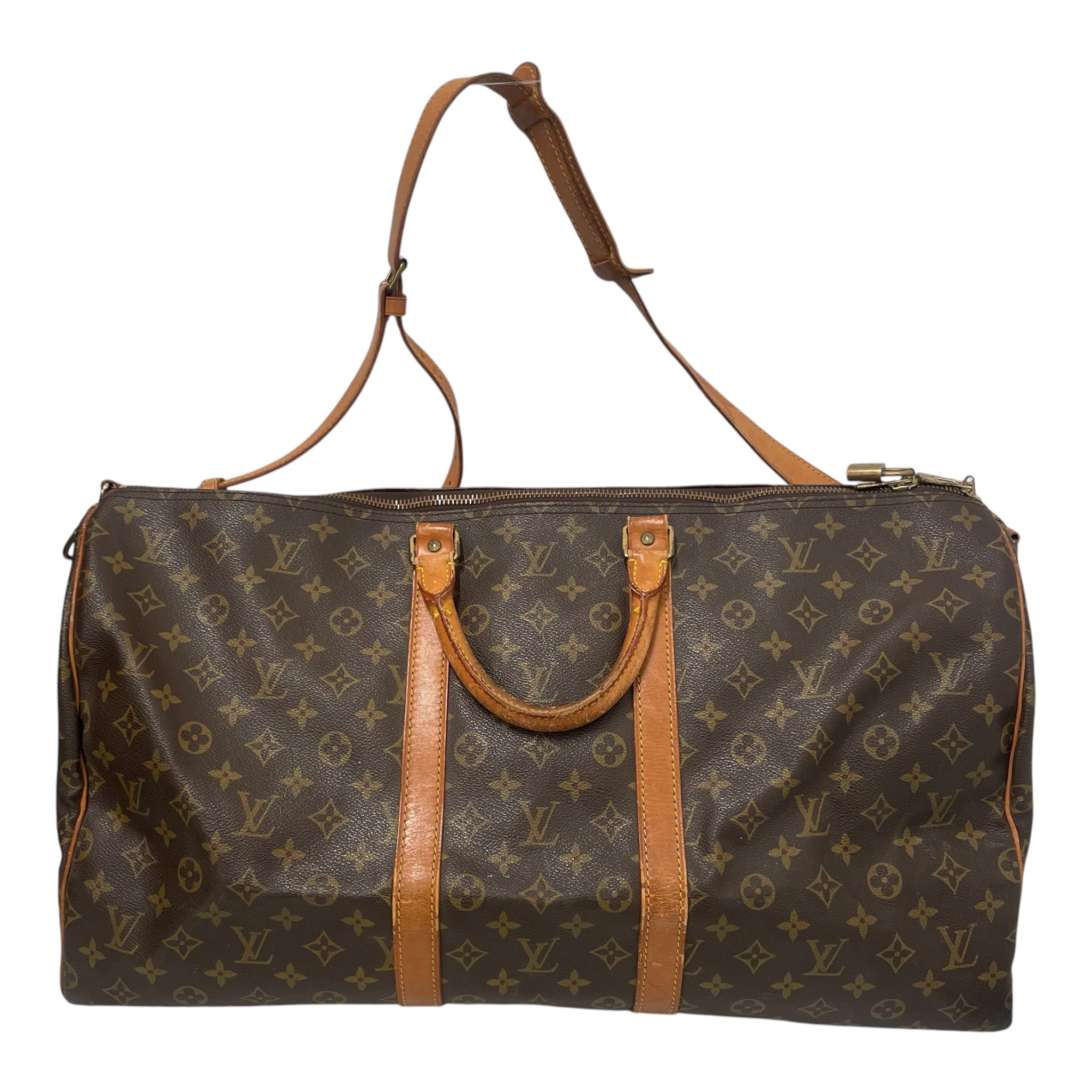LOUIS VUITTON/Boston Bag/Monogram/Leather/BRW/KEEPALL 55 view 2