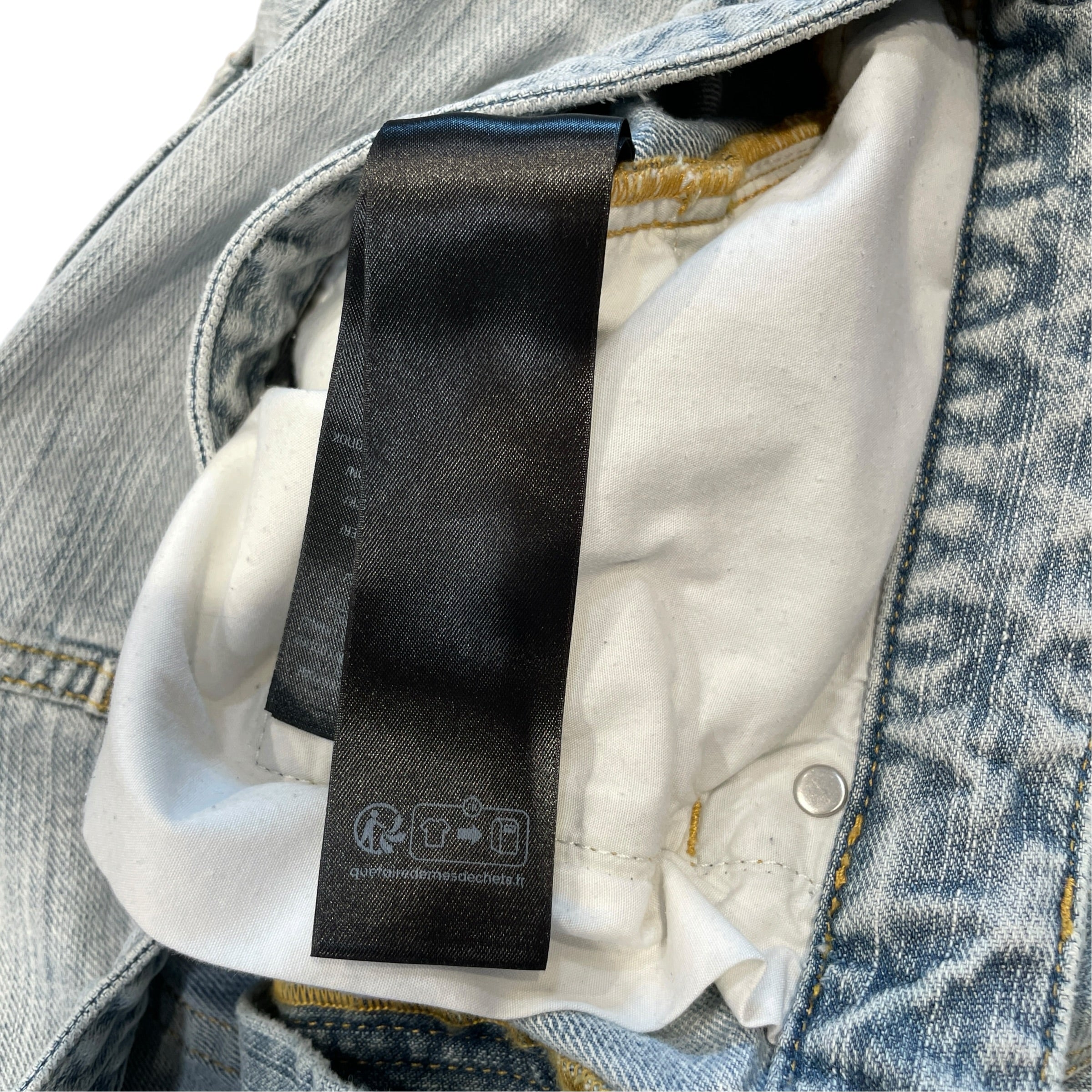 BALENCIAGA/Pants/L/Cotton/BLU/Drawstring Denim view 7