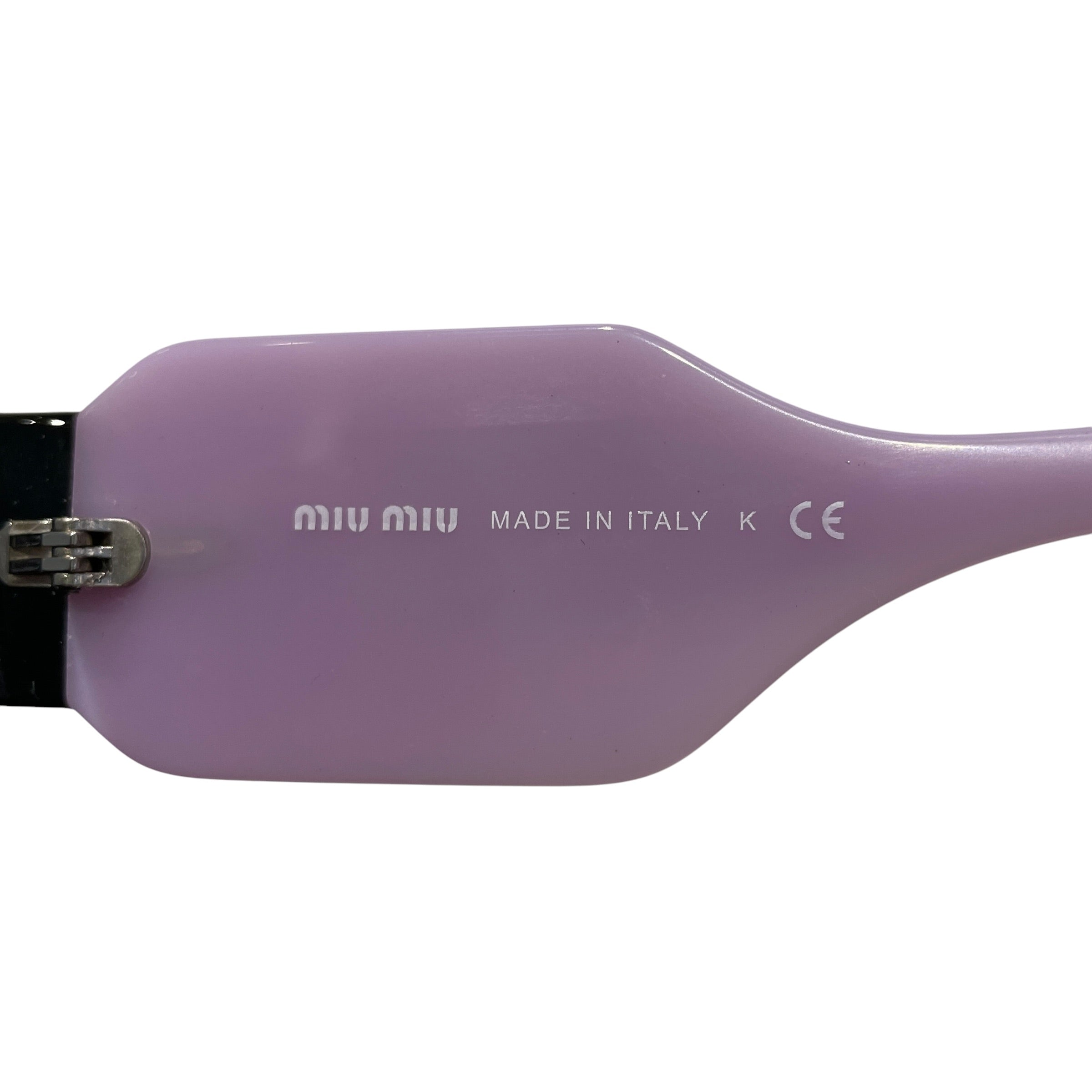 MIU MIU/Sunglasses/Border/Plastic/YEL/Rimless/L's/MIU MIU PRP YLW OVERSIZED GLAS view 3
