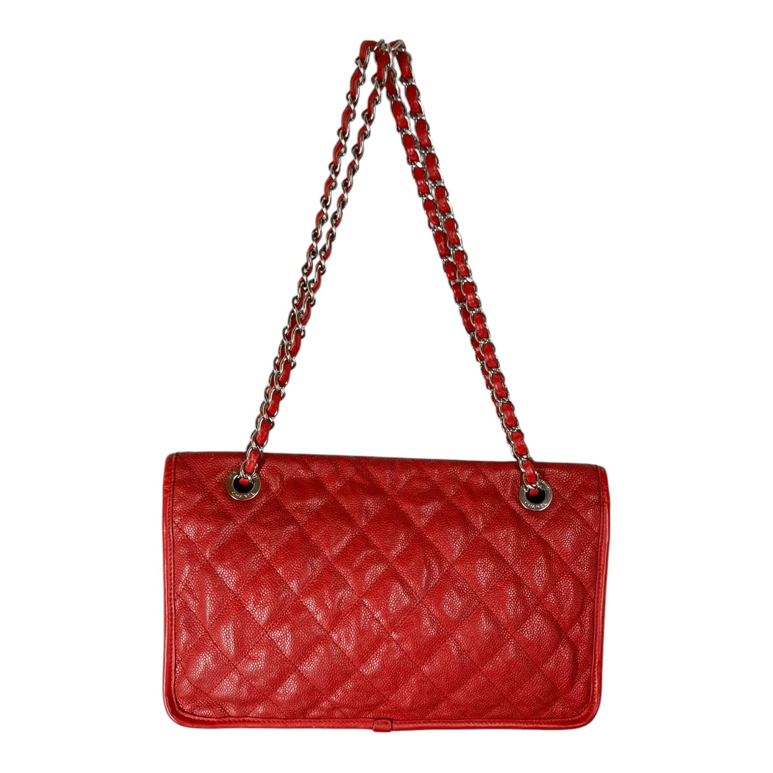 CHANEL/Bag/Leather/RED/RED CAVIAR FLAP BAG view 2
