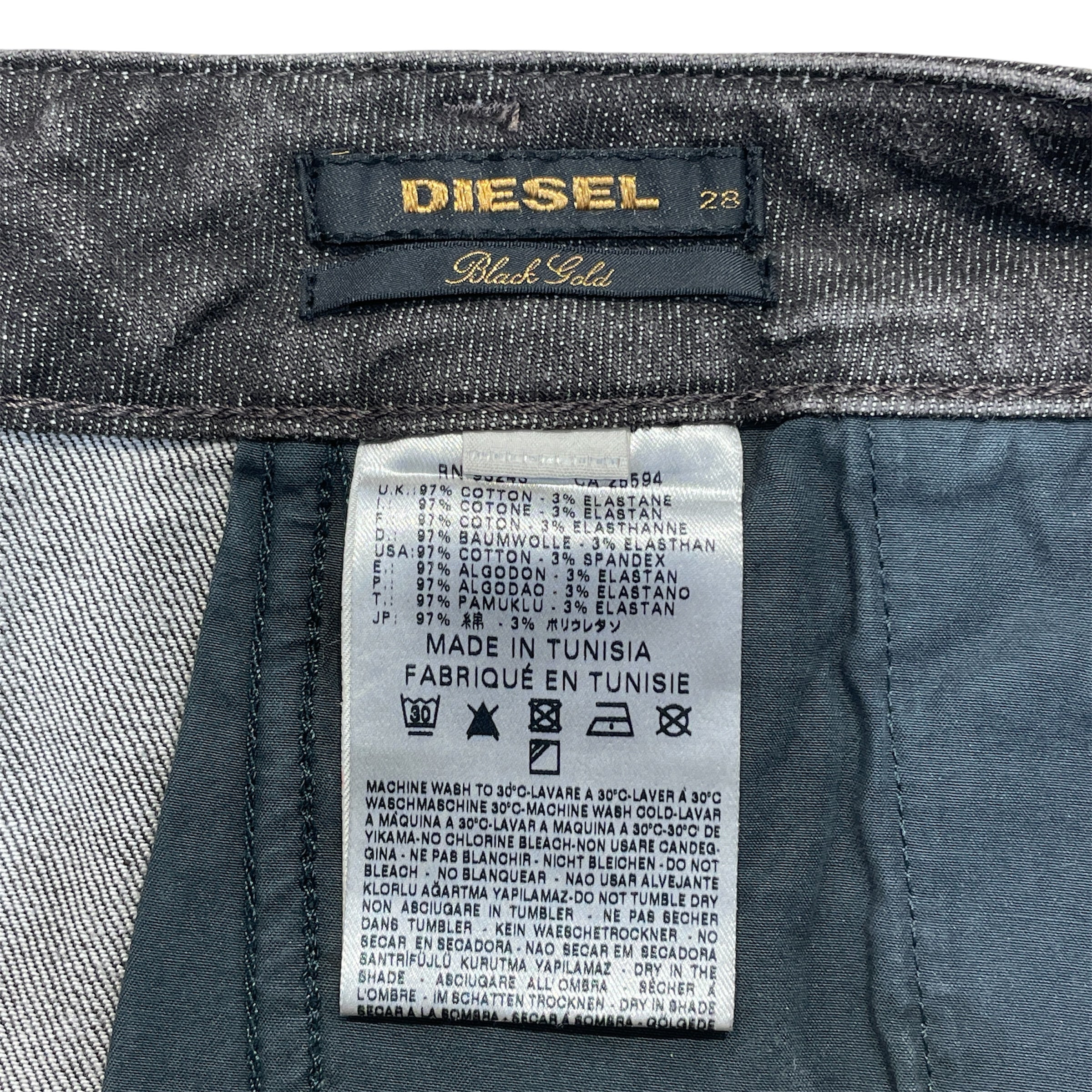 DIESEL/Skinny Pants/28/Denim/BLK/Knee Darts view 3