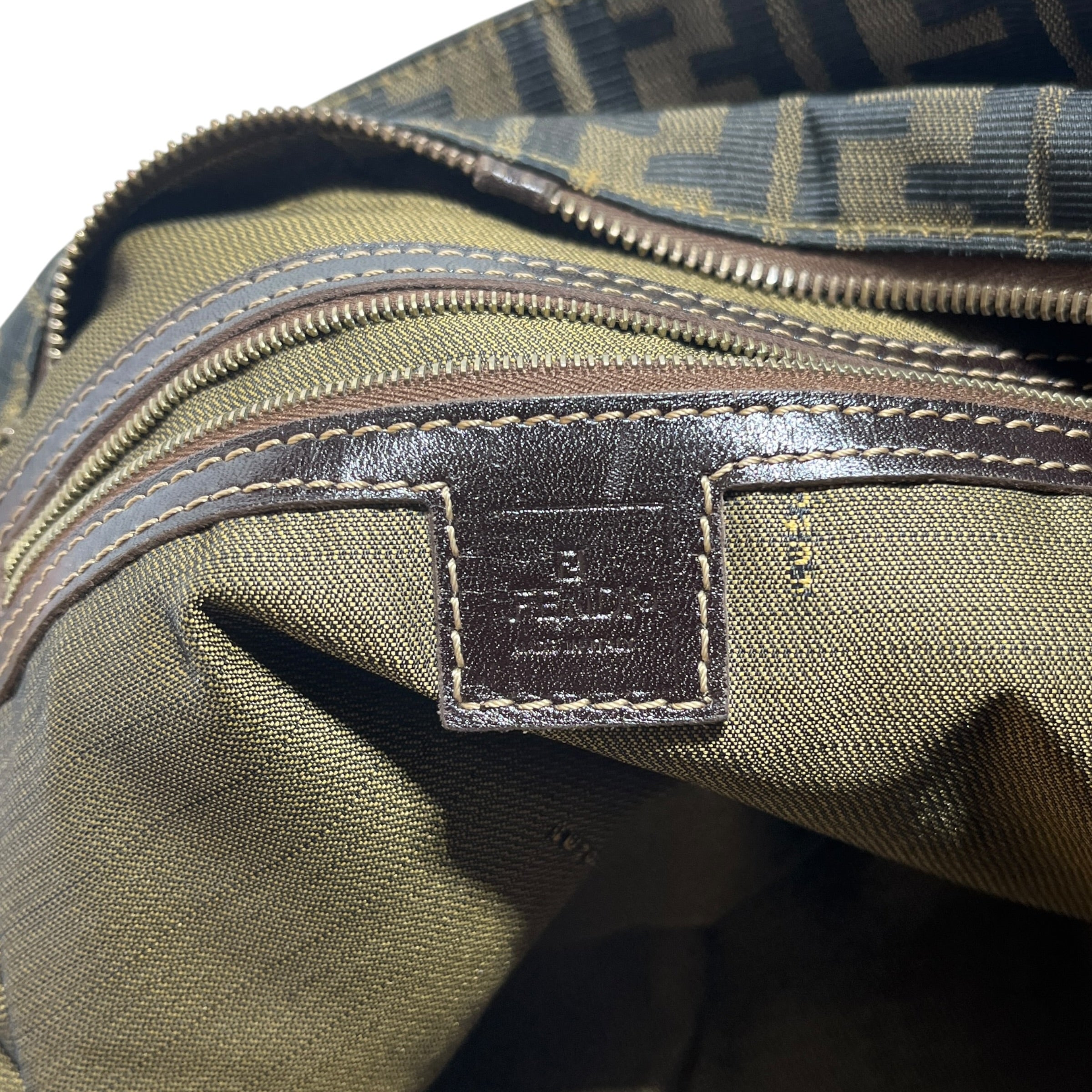 FENDI/Hand Bag/Monogram/Cotton/BRW/FF HANDLE view 5