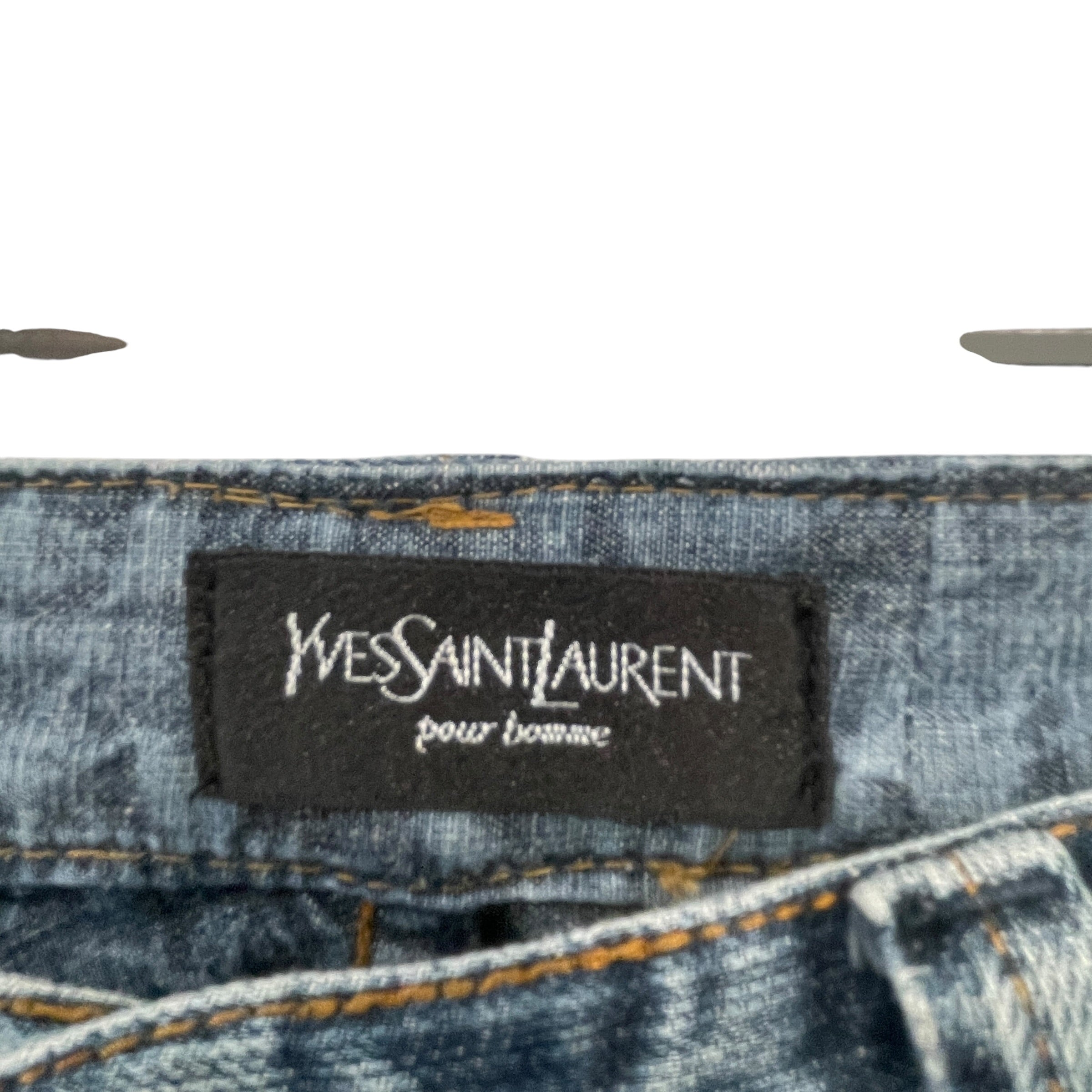 YVES SAINT LAURENT/Straight Pants/36/Denim/BLU/POUR HOMME view 3