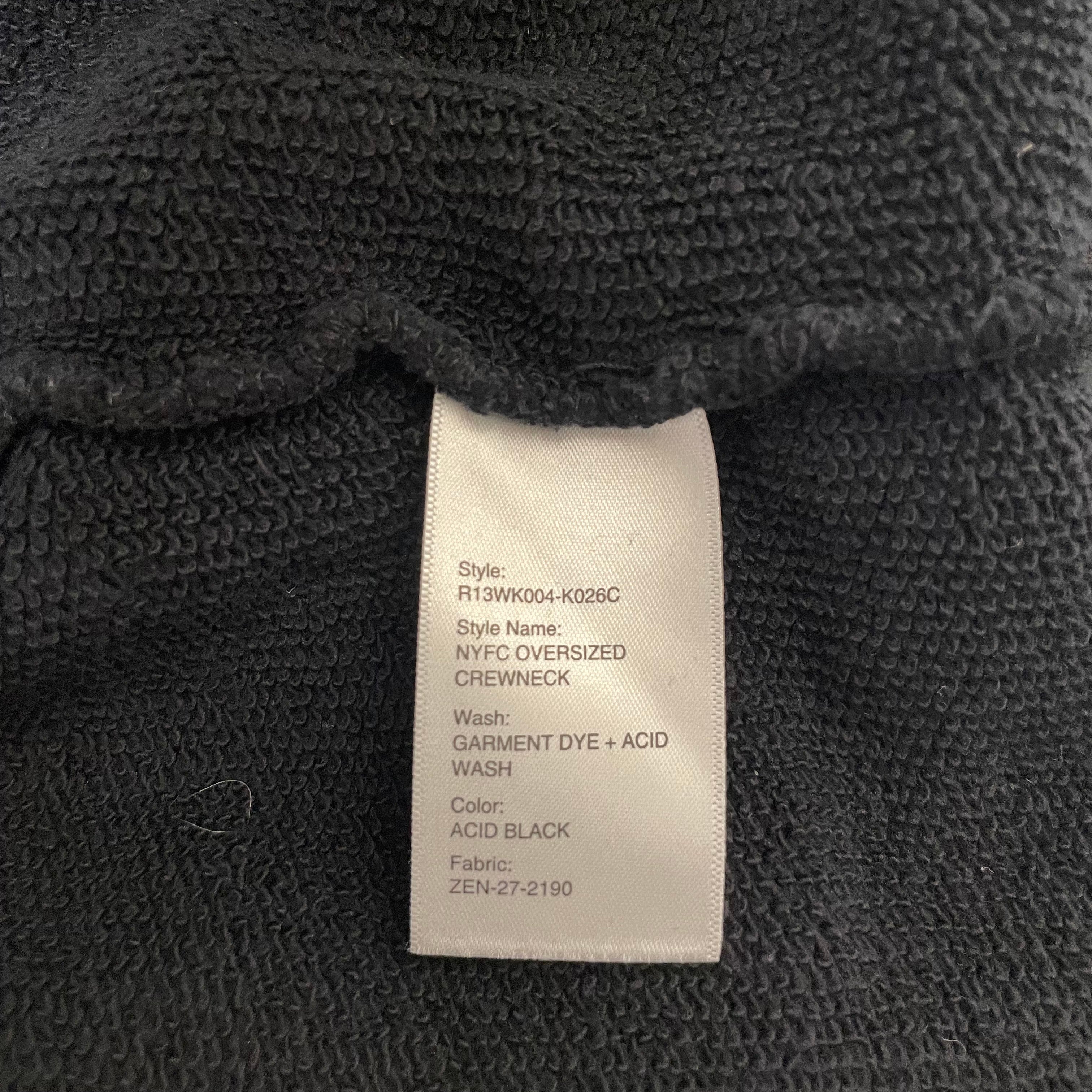 R13/Sweatshirt/M/Graphic/Cotton/BLK/ view 5