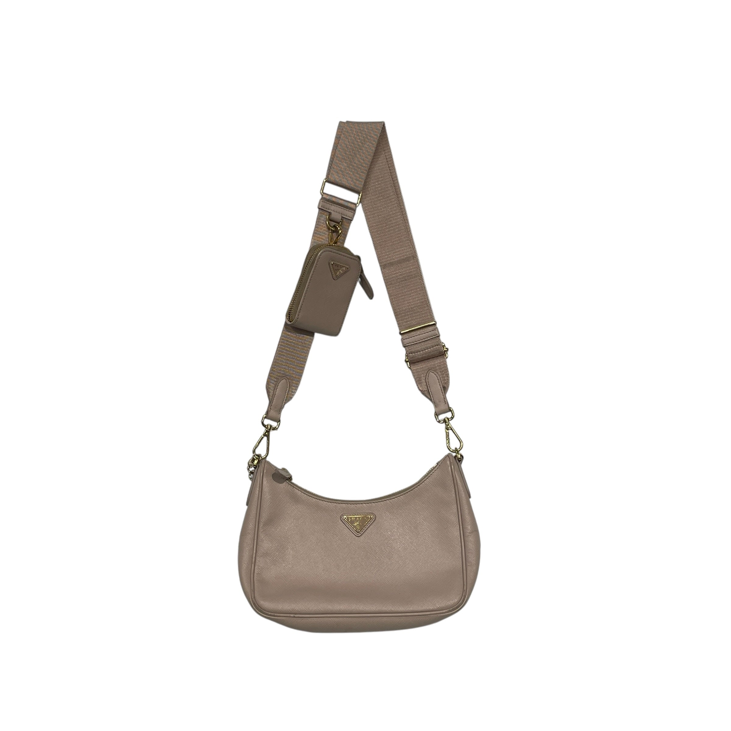 PRADA/Clutch Bag/Leather/PNK/SAFFIANO LEATHER RE- EDITION view 1