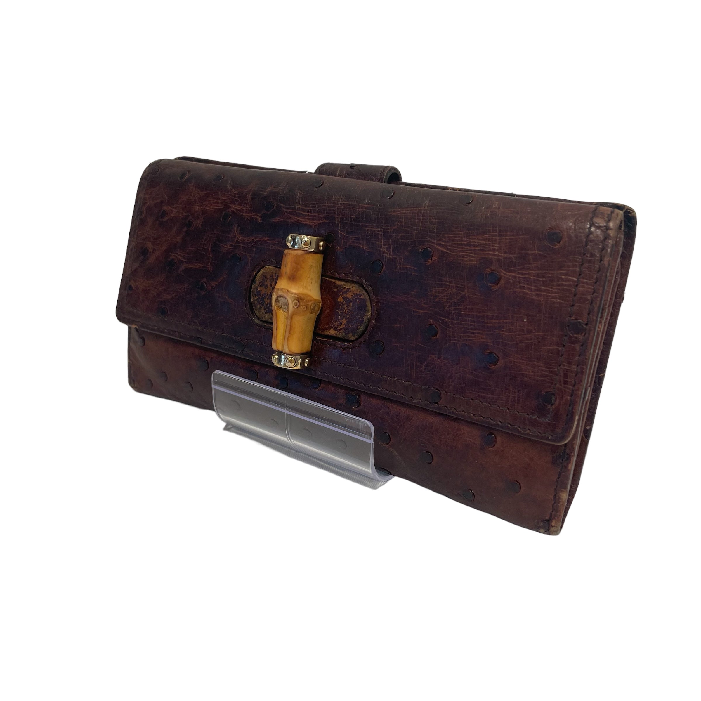 GUCCI/Trifold Wallet/OS/Leather/BRW/ view 1