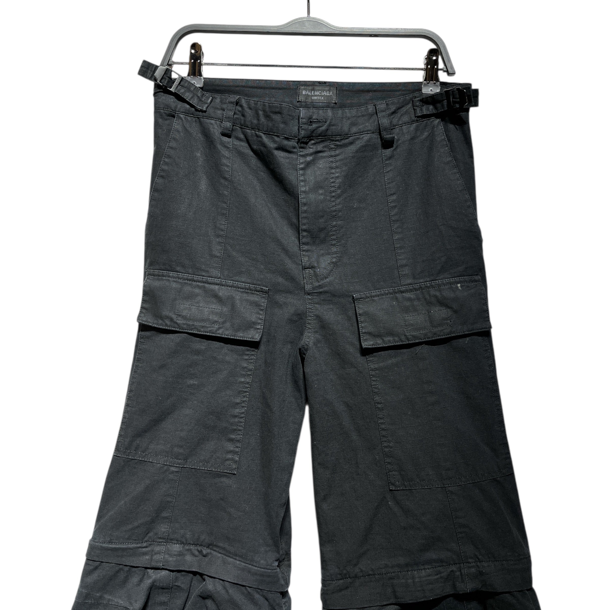 BALENCIAGA/Cargo Pants/S/Denim/BLK/FLARES, MISSING BUTTON view 3