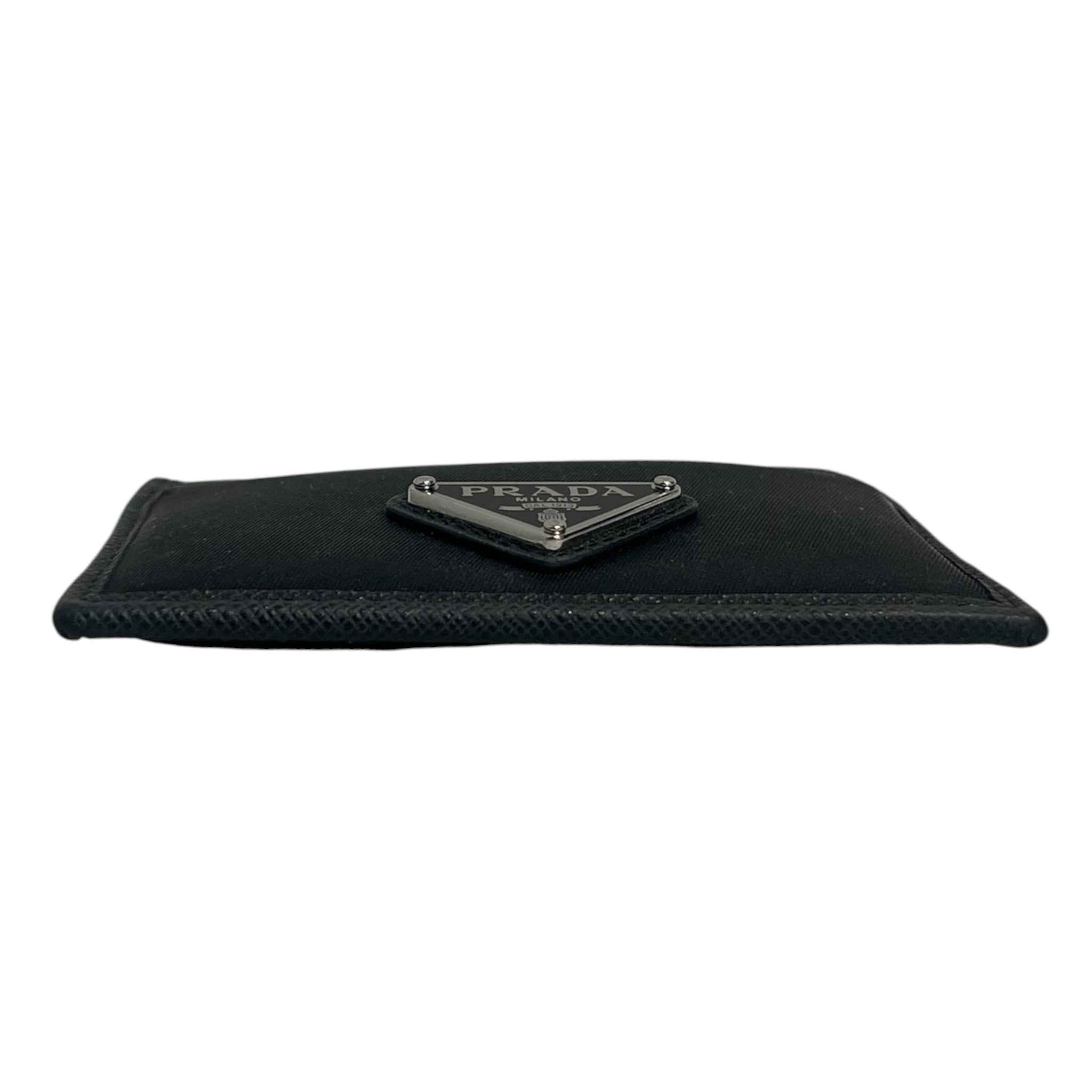 PRADA/Wallet/Leather/BLK/L's/RE-NYLON & SAFFIANO CARDHOLDER view 3