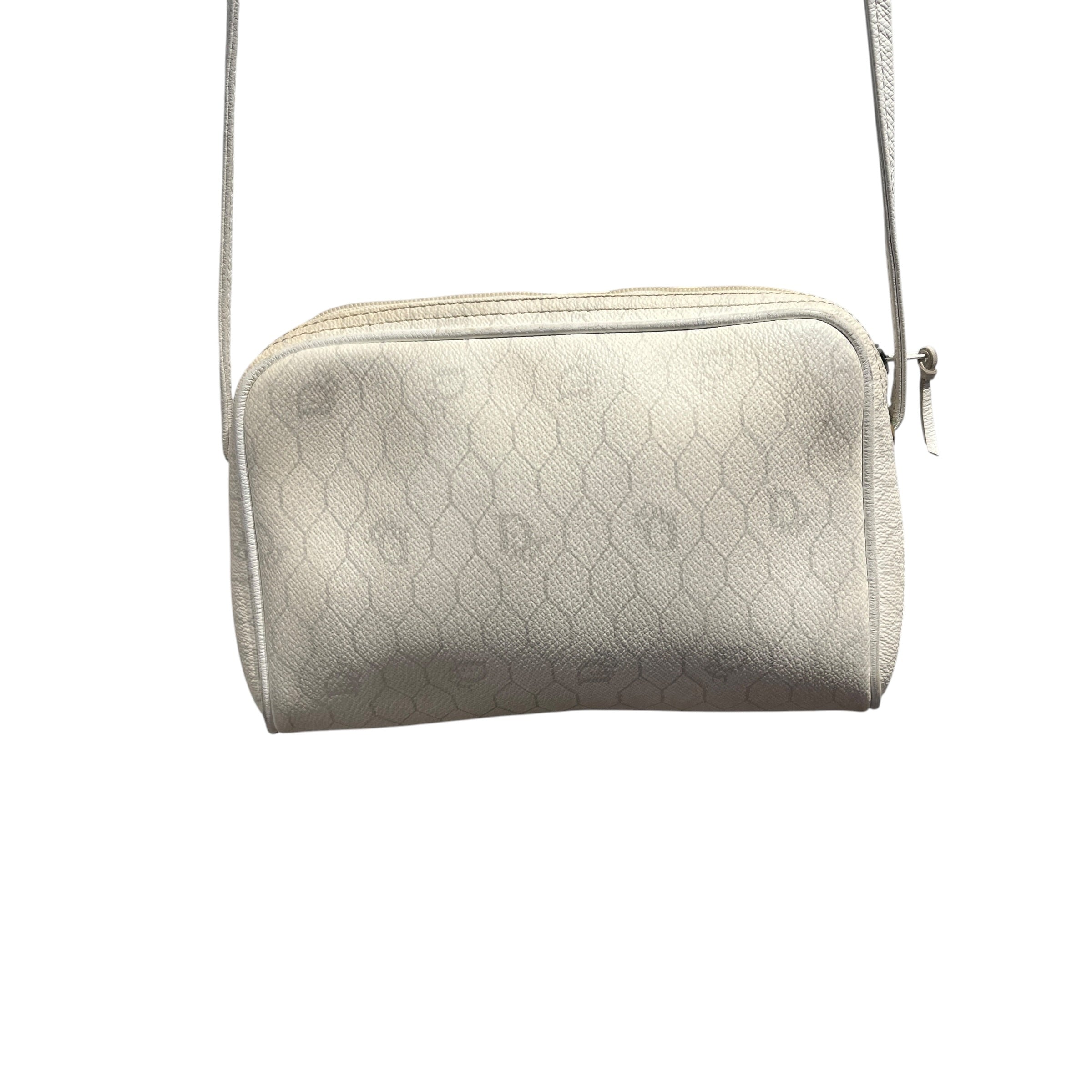 Christian Dior/Cross Body Bag/Monogram/Leather/WHT/VINTAGE HONEYCOMB view 3