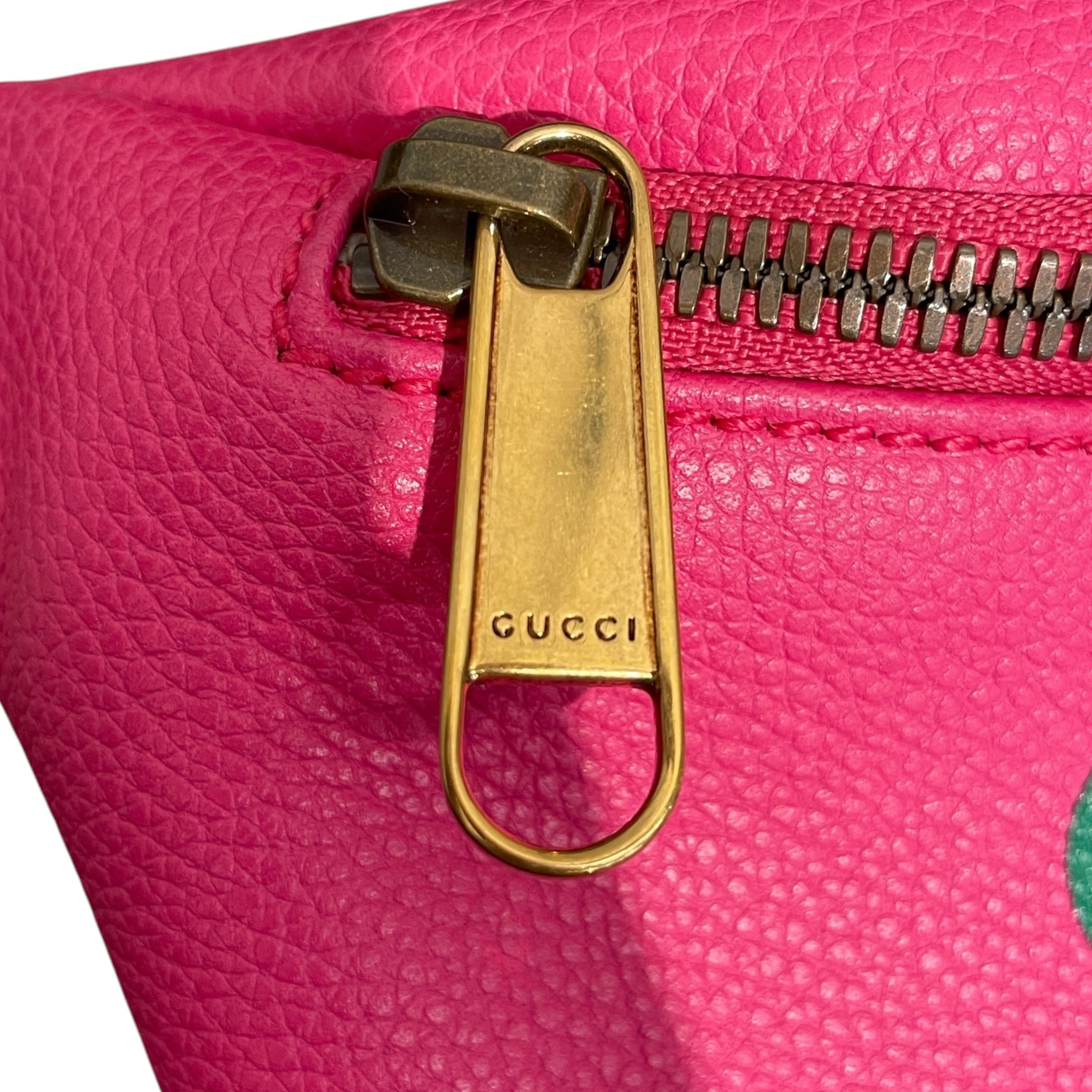 GUCCI/Fanny Pack/Monogram/Leather/PNK/logo belt bag view 5