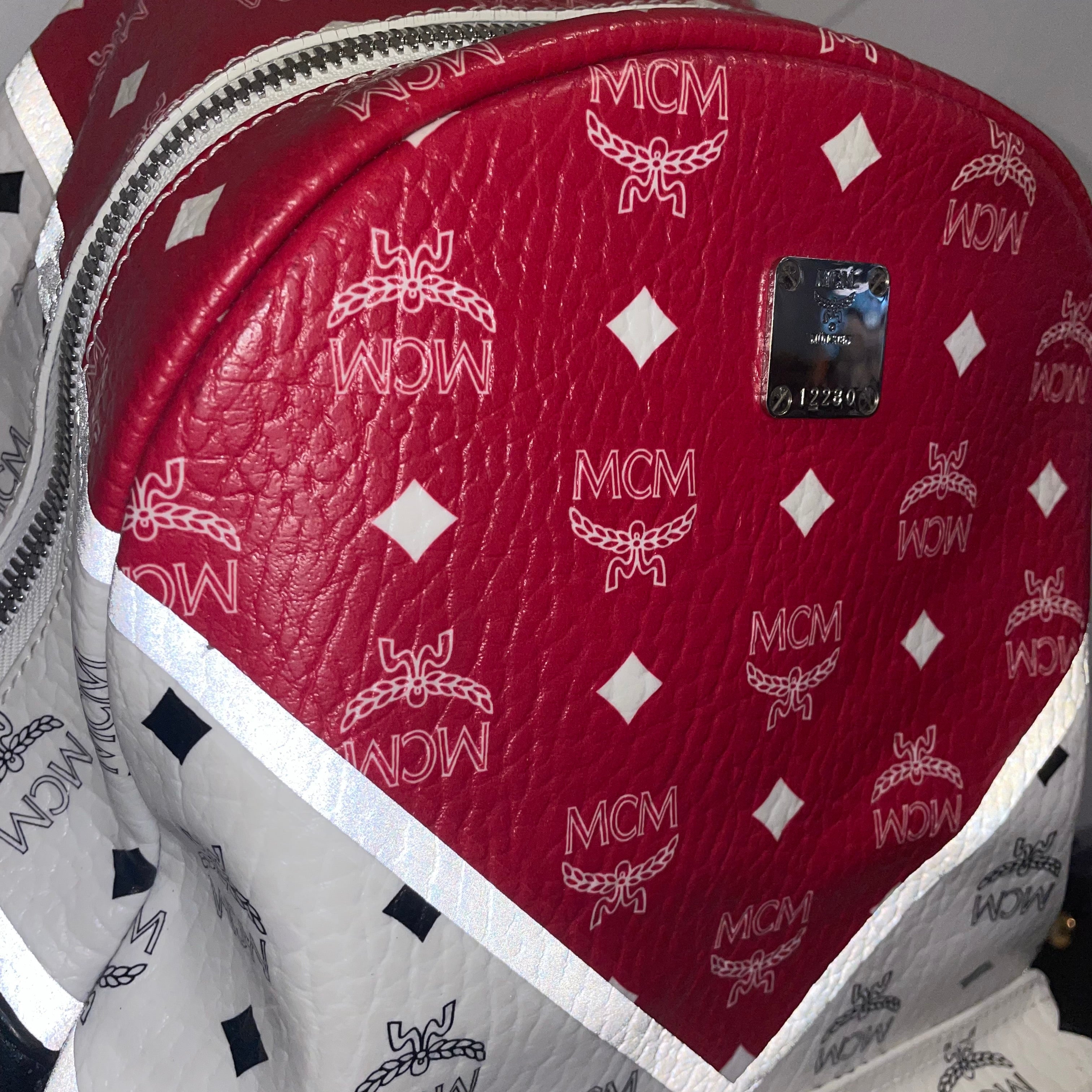 MCM/Backpack/Monogram/Leather/RED/Stark M Move Visetos Medium view 5