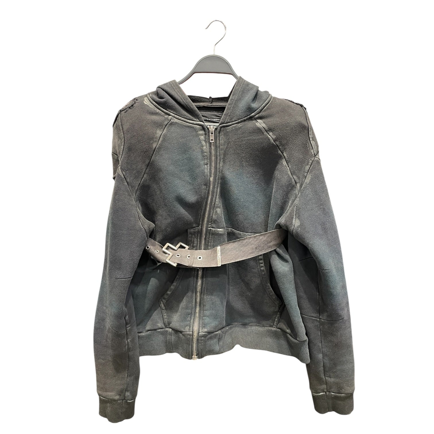 RANGER CARTEL /Zip Up Hoodie/M/Cotton/BLK/Love-YR Cross Belt Hoodie view 1