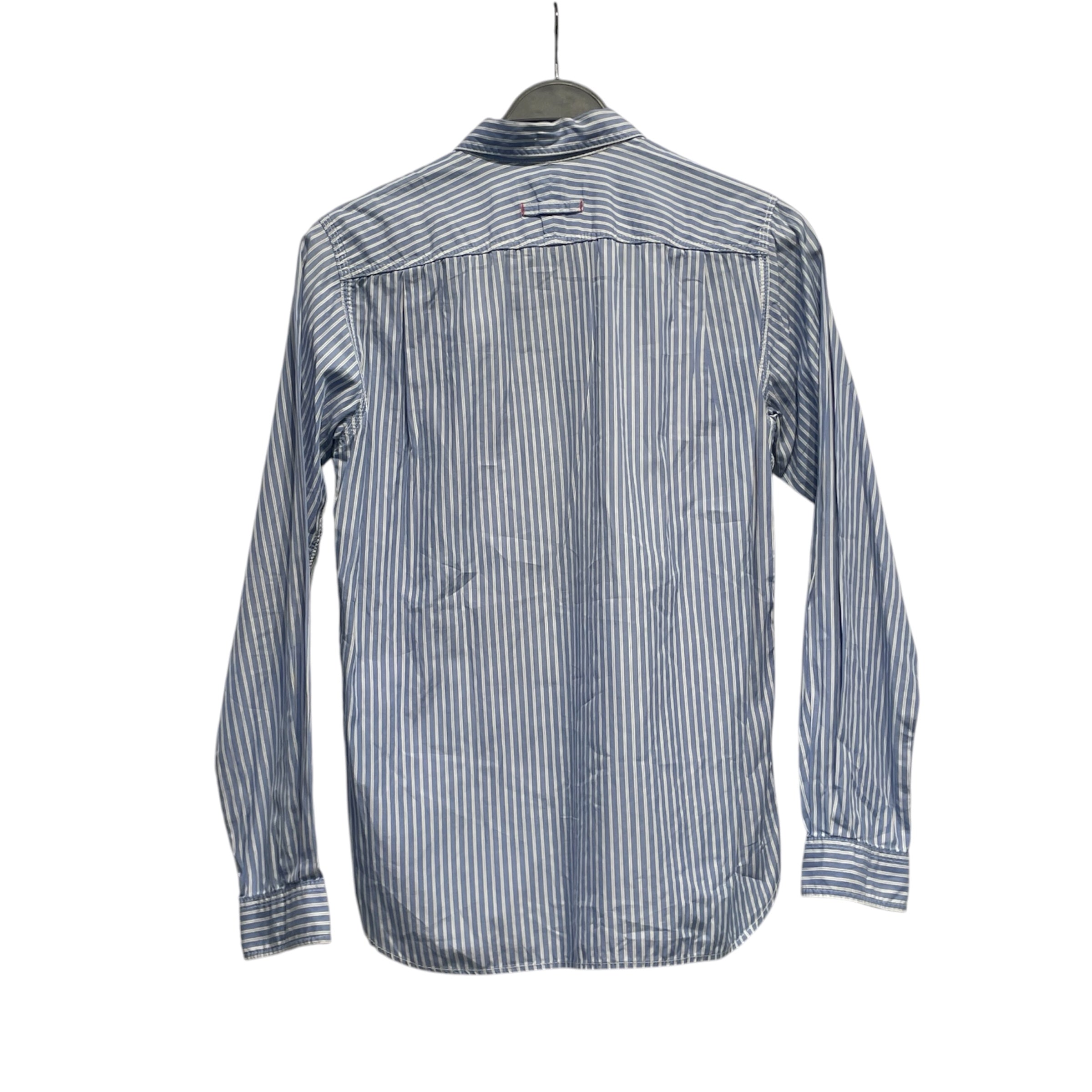 COMME des GARCONS HOMME/LS Shirt/S/Cotton/BLU/Stripe/RED STITCH ON CHEST POCKET view 2