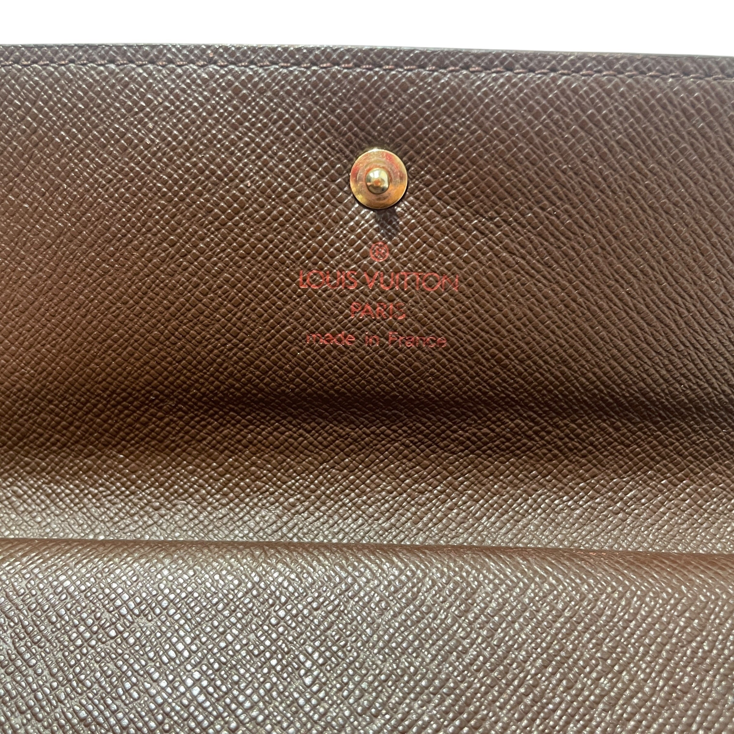 LOUIS VUITTON/Long Wallet/Monogram/Leather/BRW/L's/Damier Ebene Sarah Wallet view 5