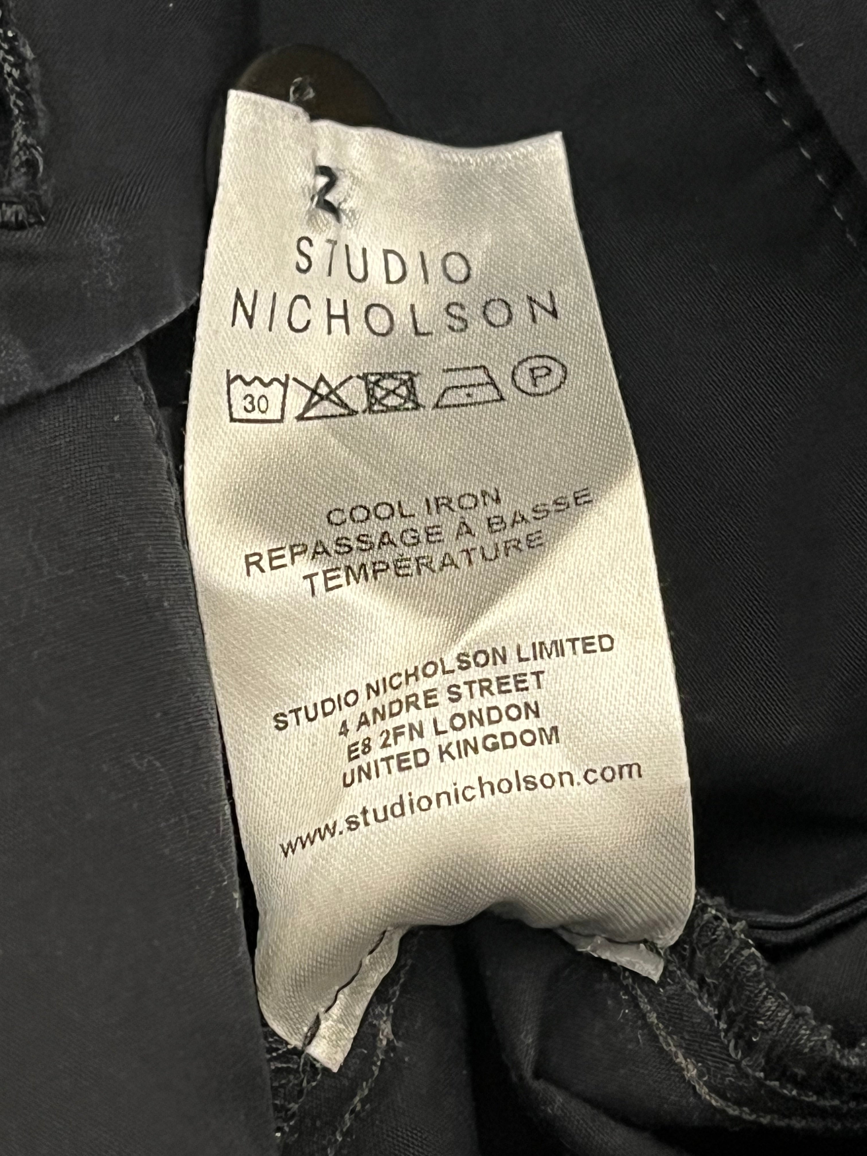 STUDIO NICHOLSON/Pants/XL/Cotton/BLK/wide leg view 4