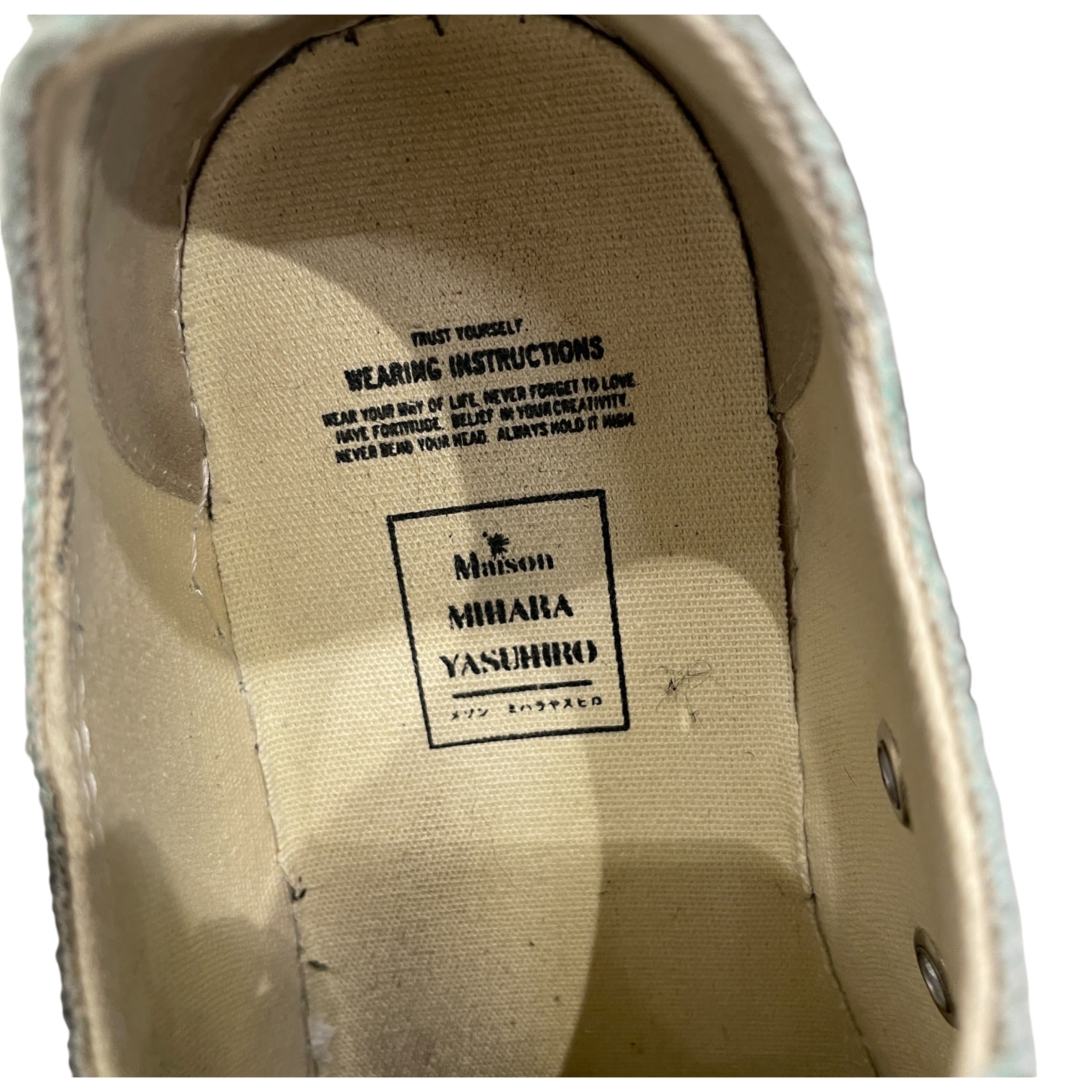 MAISONMIHARA/Low-Sneakers/EU 38/Cotton/BLU/Chunky Heel/MMTEALDISTRESSEDHANKSNEAKER view 4