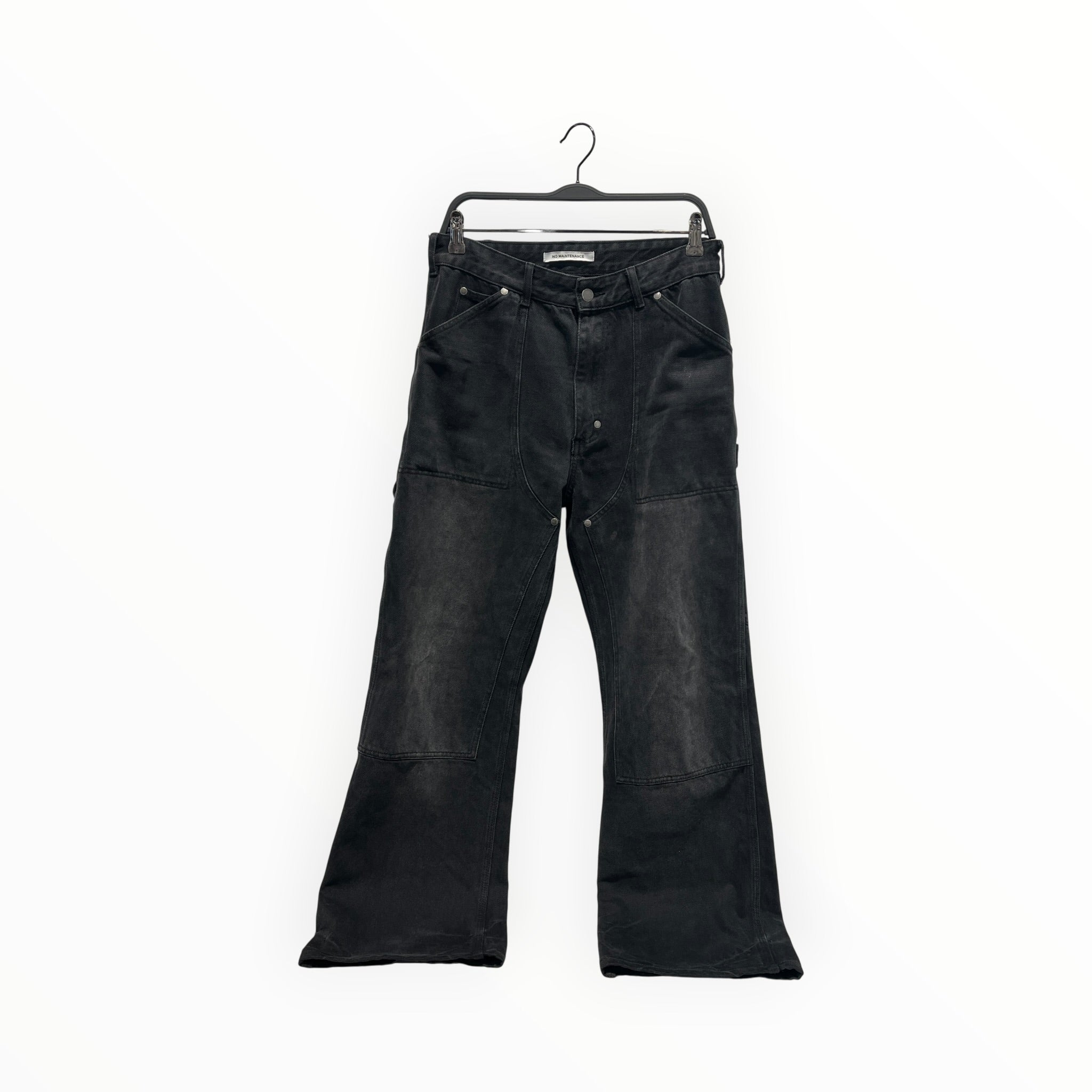 NO MAINTENANCE/Pants/30/Denim/BLK/double knee view 1