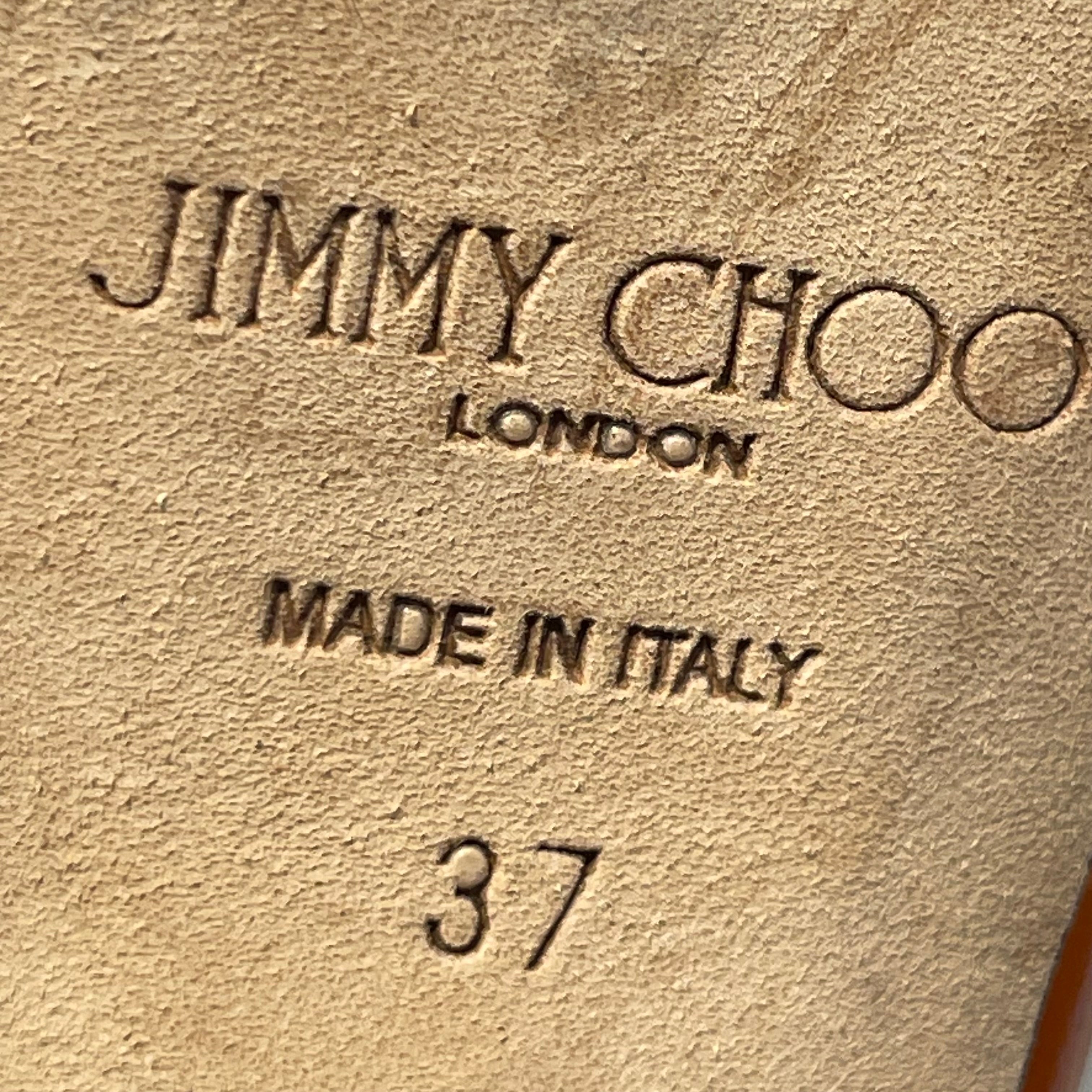 JIMMY CHOO/Heels/EU 37/ORN/croc skin/cre insole/gld hard view 4