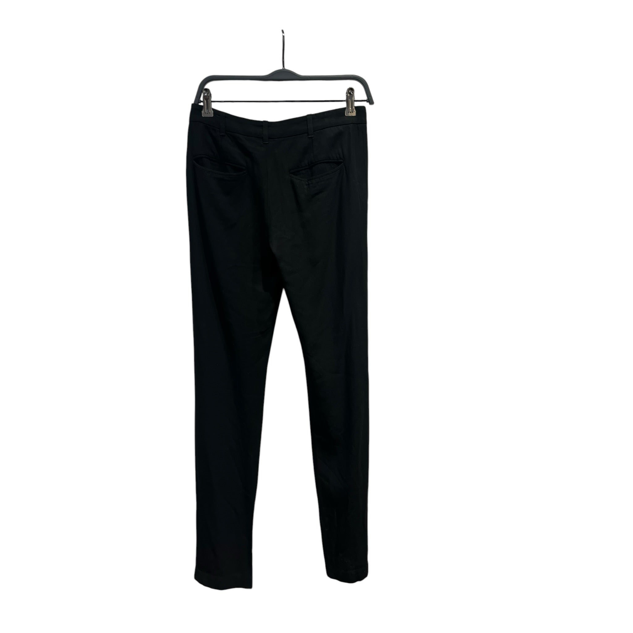 ANN DEMEULEMEESTER/Skinny Pants/6/Polyester/BLK/Slit Tappered view 2