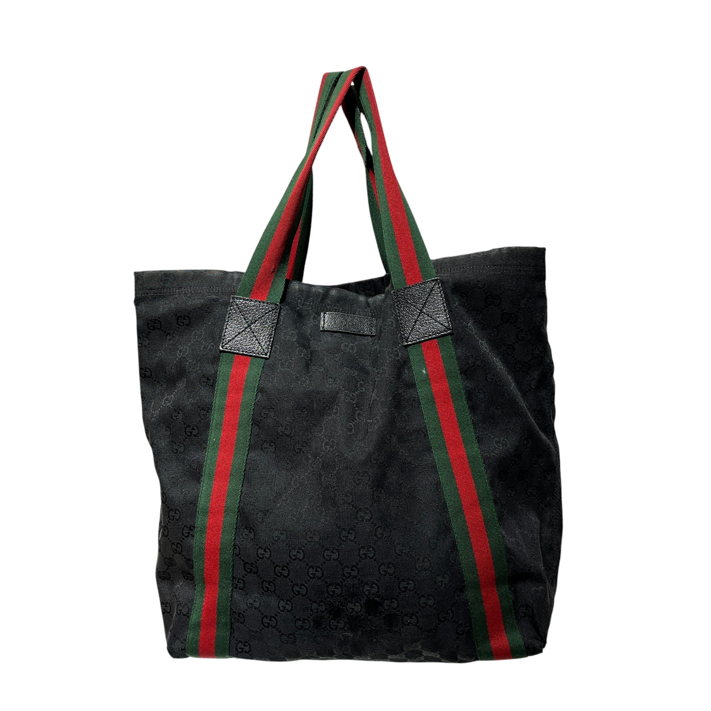 GUCCI/Tote Bag/Monogram/Cotton/BLK/VINTAGE TOTE view 1
