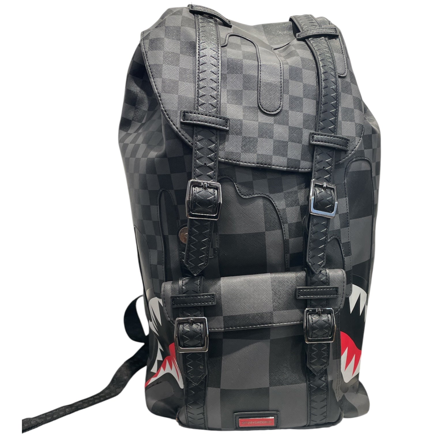 SPRAYGROUND/Backpack/Leather/BLK/FOLD OVER TOP | DRAWSTRING view 1