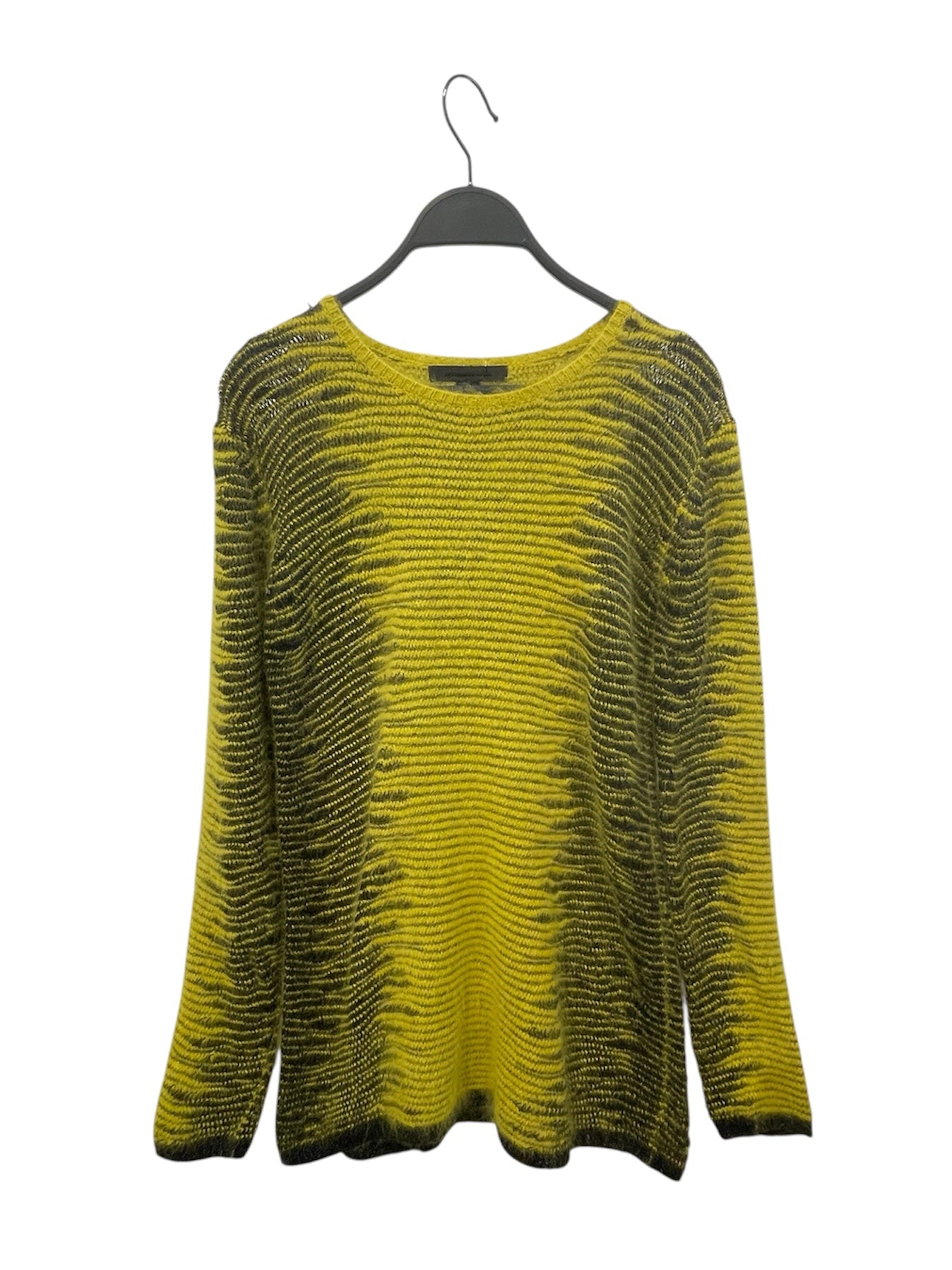 Alexander Wang/Sweater/S/Stripe/Rayon/YEL/side stripe design/fuzzy view 1