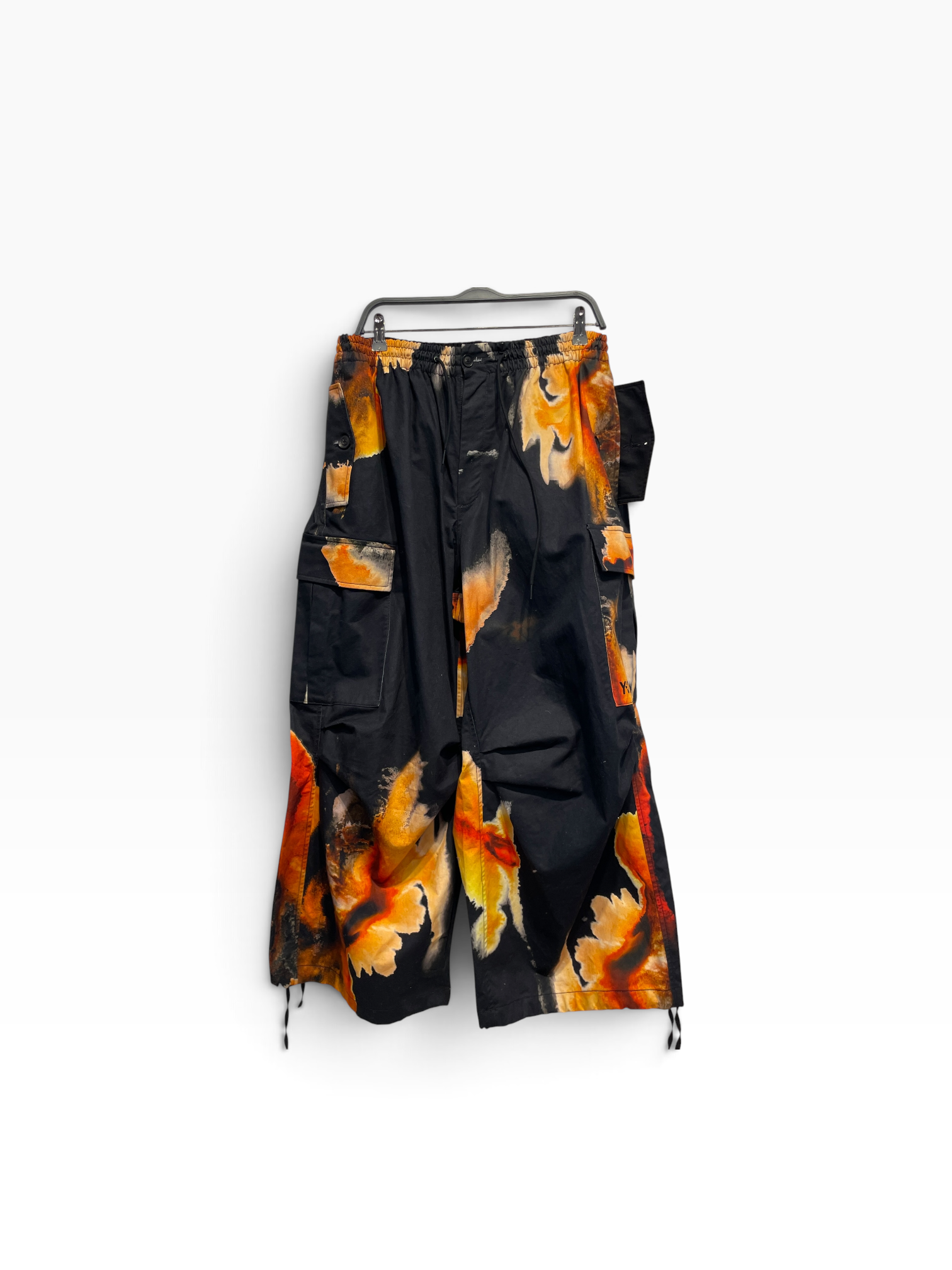 Y-3/Cargo Pants/XS/Cotton/BLK/All Over Print/AOP ABSTRACT PRINT CARGOS view 1