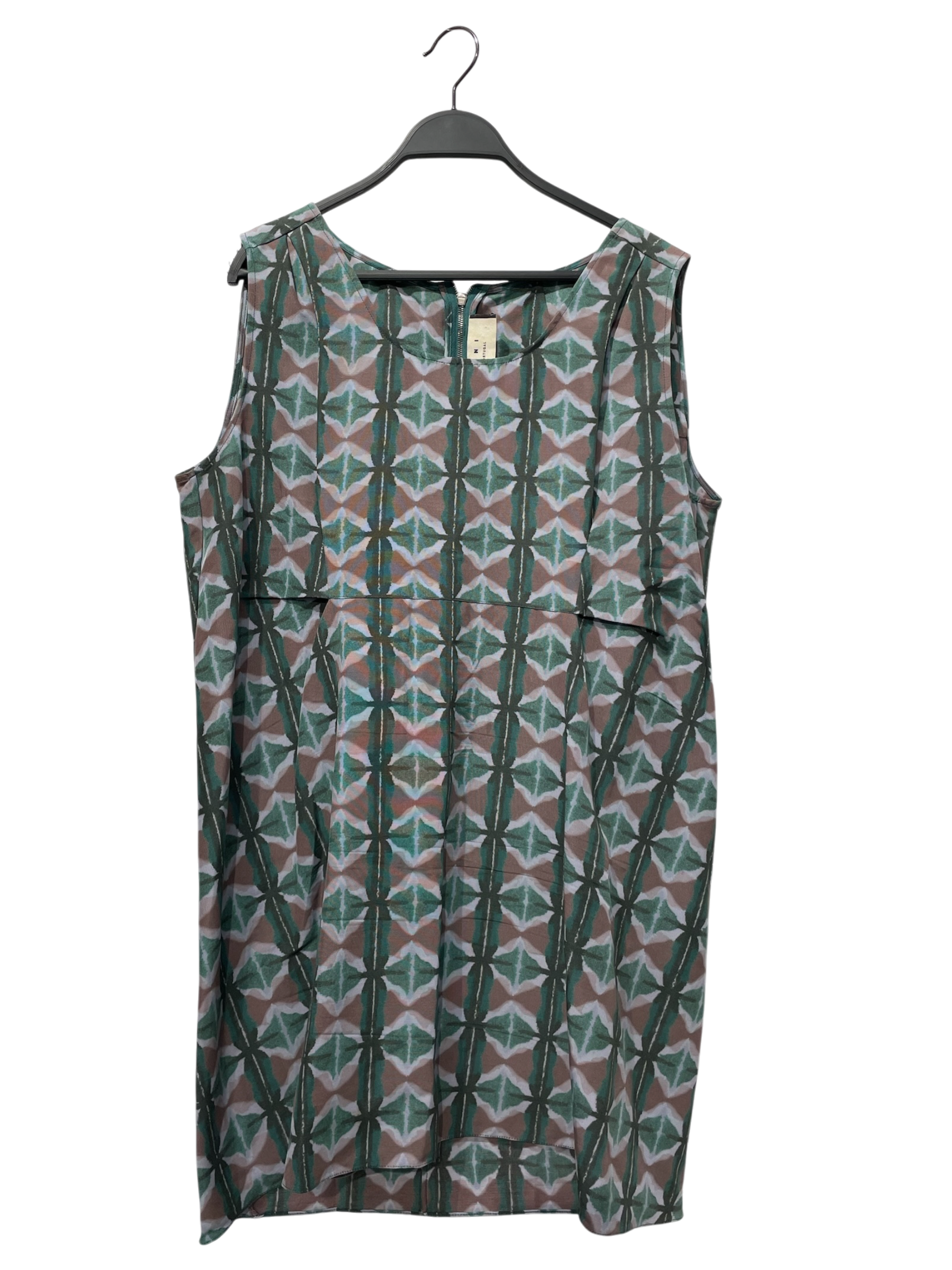 MARNI/Tunic Dress/44/All Over Print/Cotton/GRN/GEOMETRIC PRINT view 1