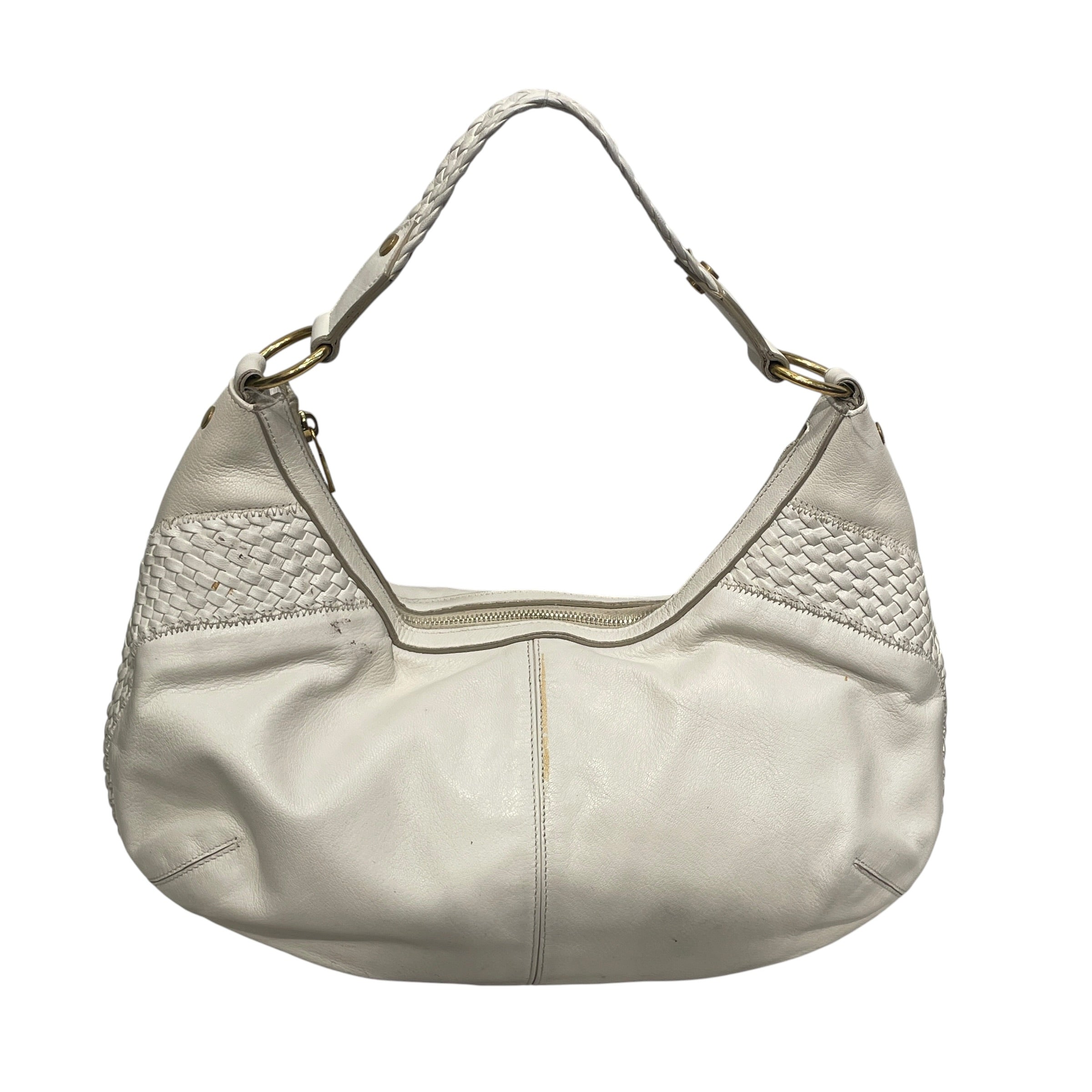 YVES SAINT LAURENT/Hand Bag/Leather/WHT/HOBO BAG view 2