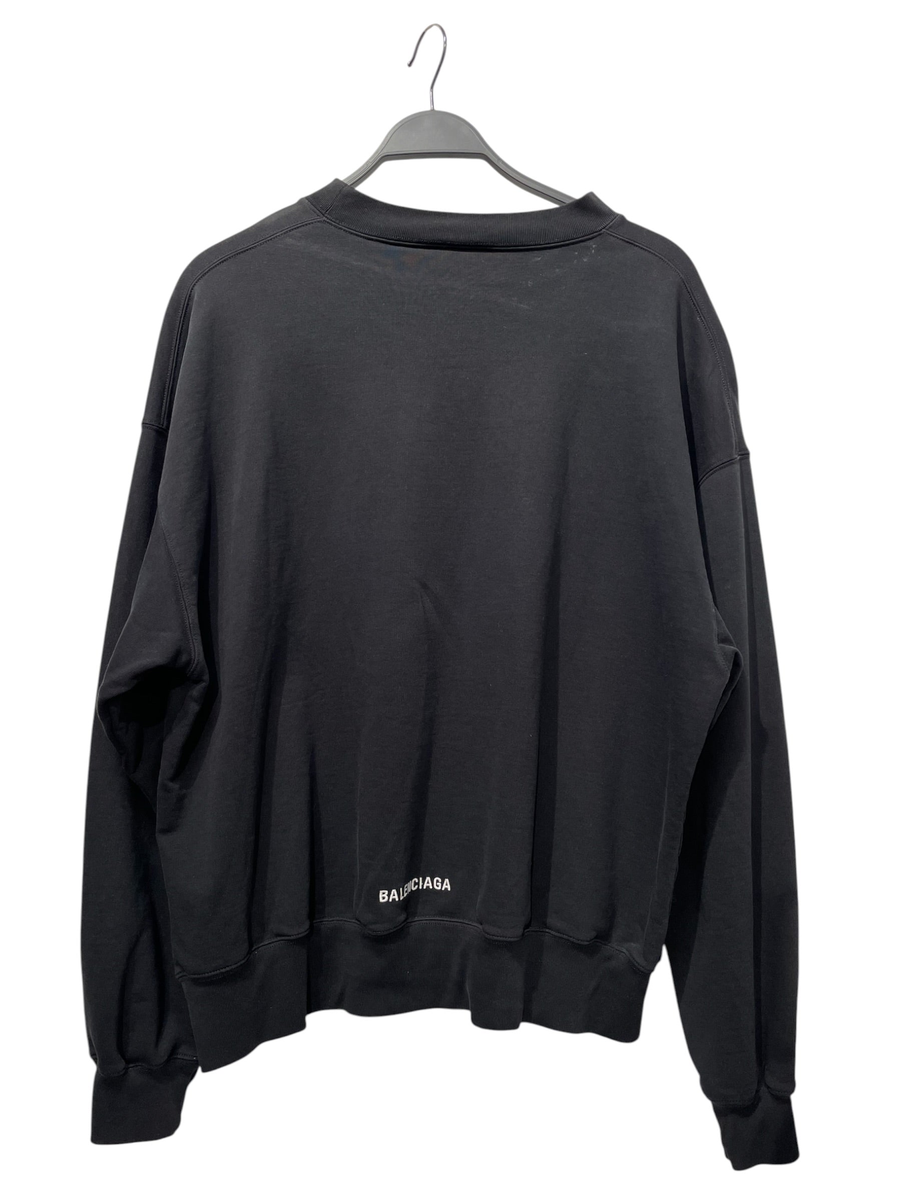 BALENCIAGA/Sweatshirt/M/Cotton/BLK/2022 LOWER BACK LOGO view 2
