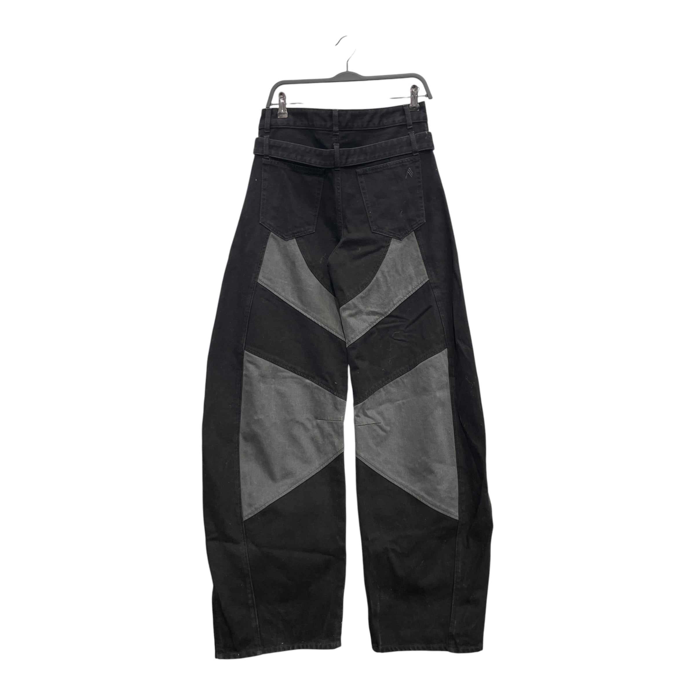THE ATTICO/Bottoms/26/Cotton/BLK/PATCHWORK GRY AND BLK view 2