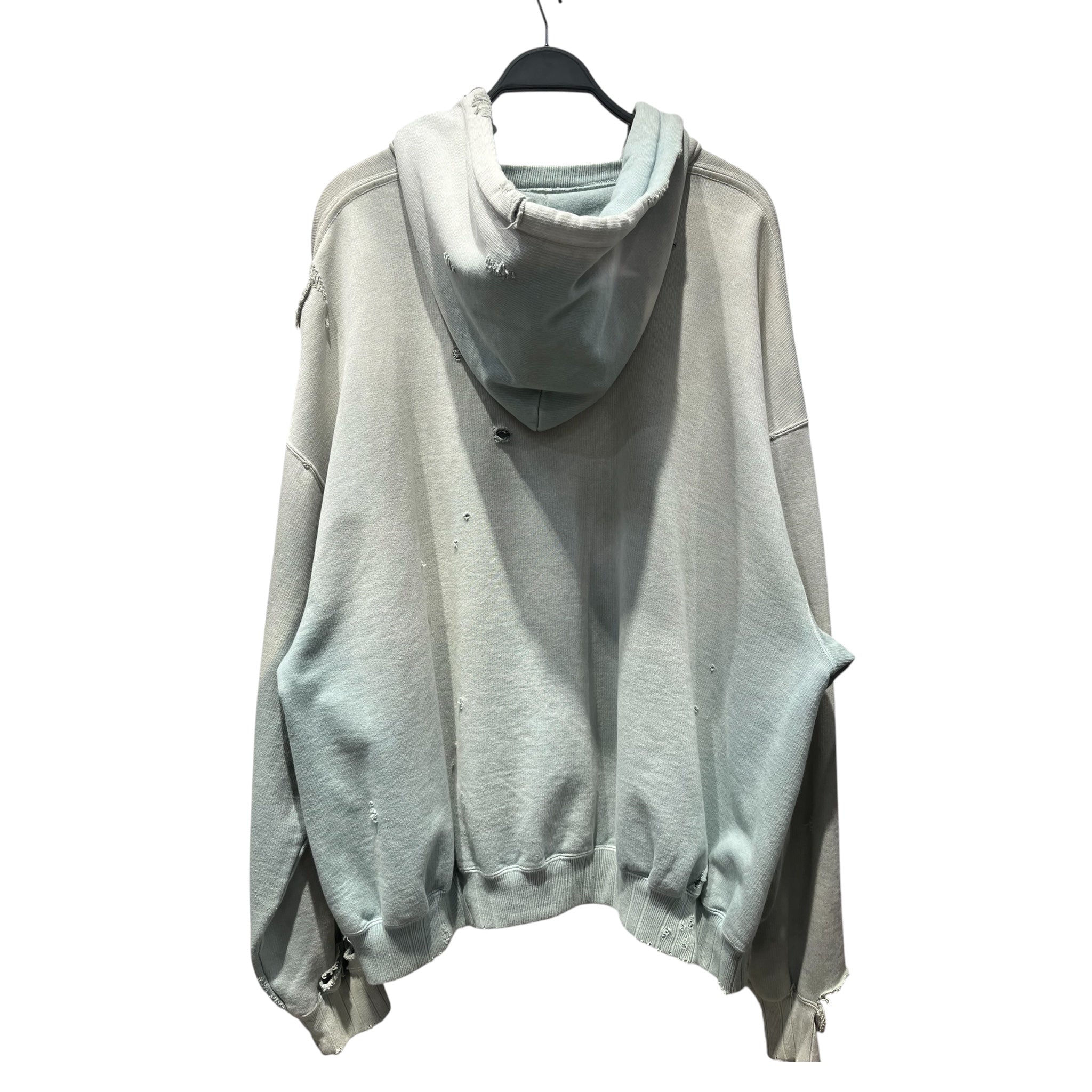 MIHARA YASUHIRO/Hoodie/XL/Cotton/GRN/Oversize/MIHARA DECONSTRUCTED HOODIE view 2