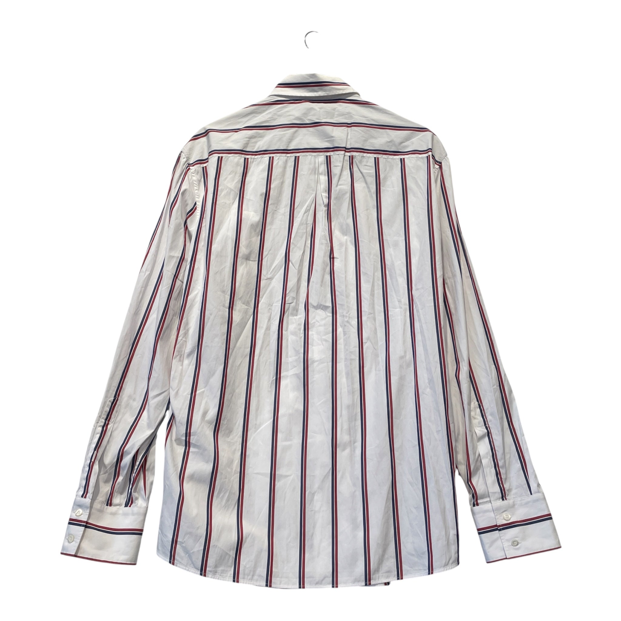 BRUNELLO CUCINELLI/LS Shirt/XXL/Cotton/WHT/Stripe/ view 2