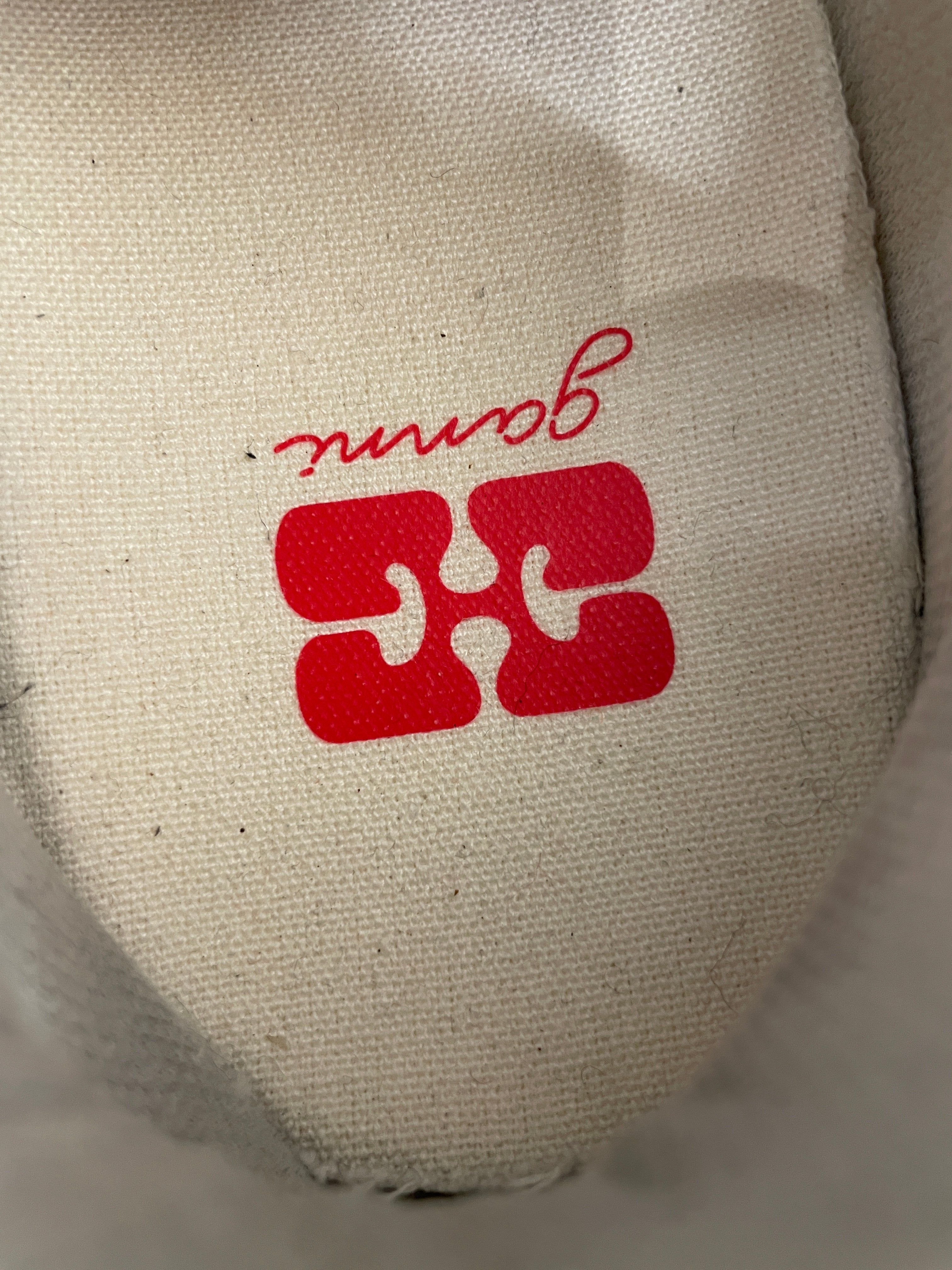 GANNI/Low-Sneakers/US 9/Cotton/CRM/CANVAS RAW EDGE SNEAKER view 3
