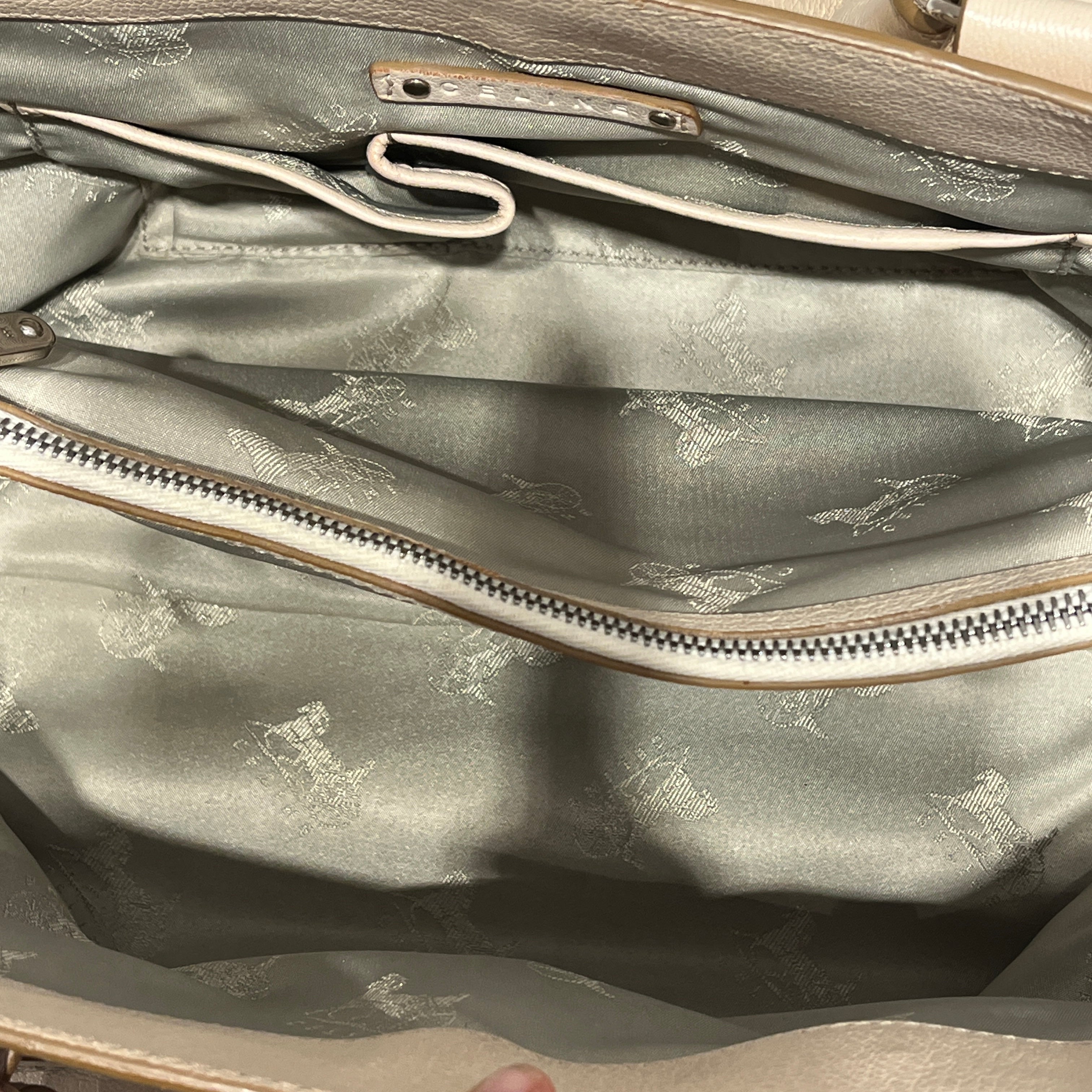 CELINE/Hand Bag/Leather/CRM/VINTAGE BOOGIE/SILVER/HORSE view 5